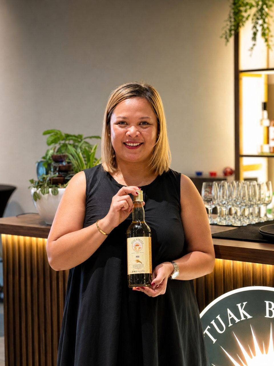 Kuin John, the founder of Tuak Sun Borneo, at her current pop-up at a hotel in Penang. Photo: Kuin John