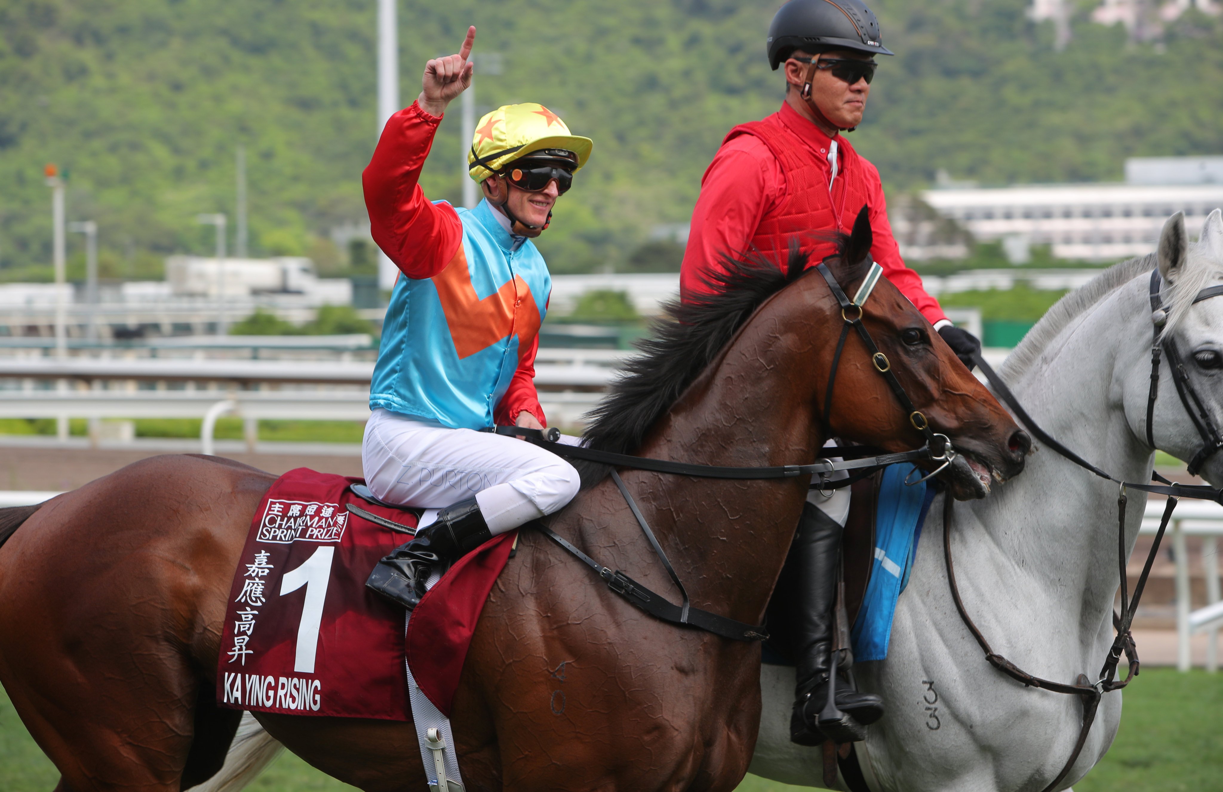 Ka Ying Rising, ridden by Zac Purton, wins the Group One Chairman’s Sprint Prize at Sha Tin. Photos: Kenneth Chan