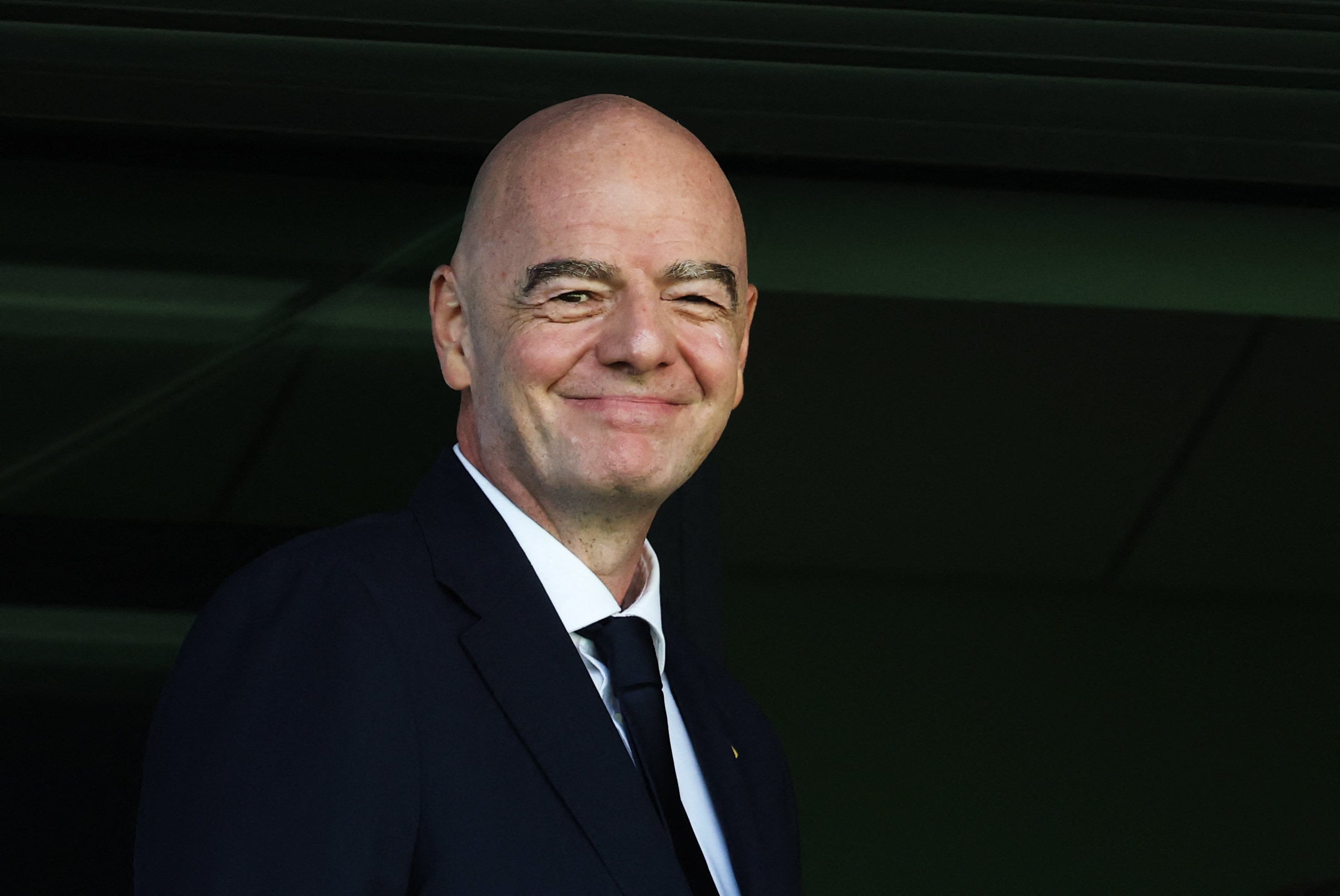 Fifa boss Gianni Infantino inside the stadium before the opening match of the Under-20 Women’s World Cup in Katowice, Poland. Photo: Reuters