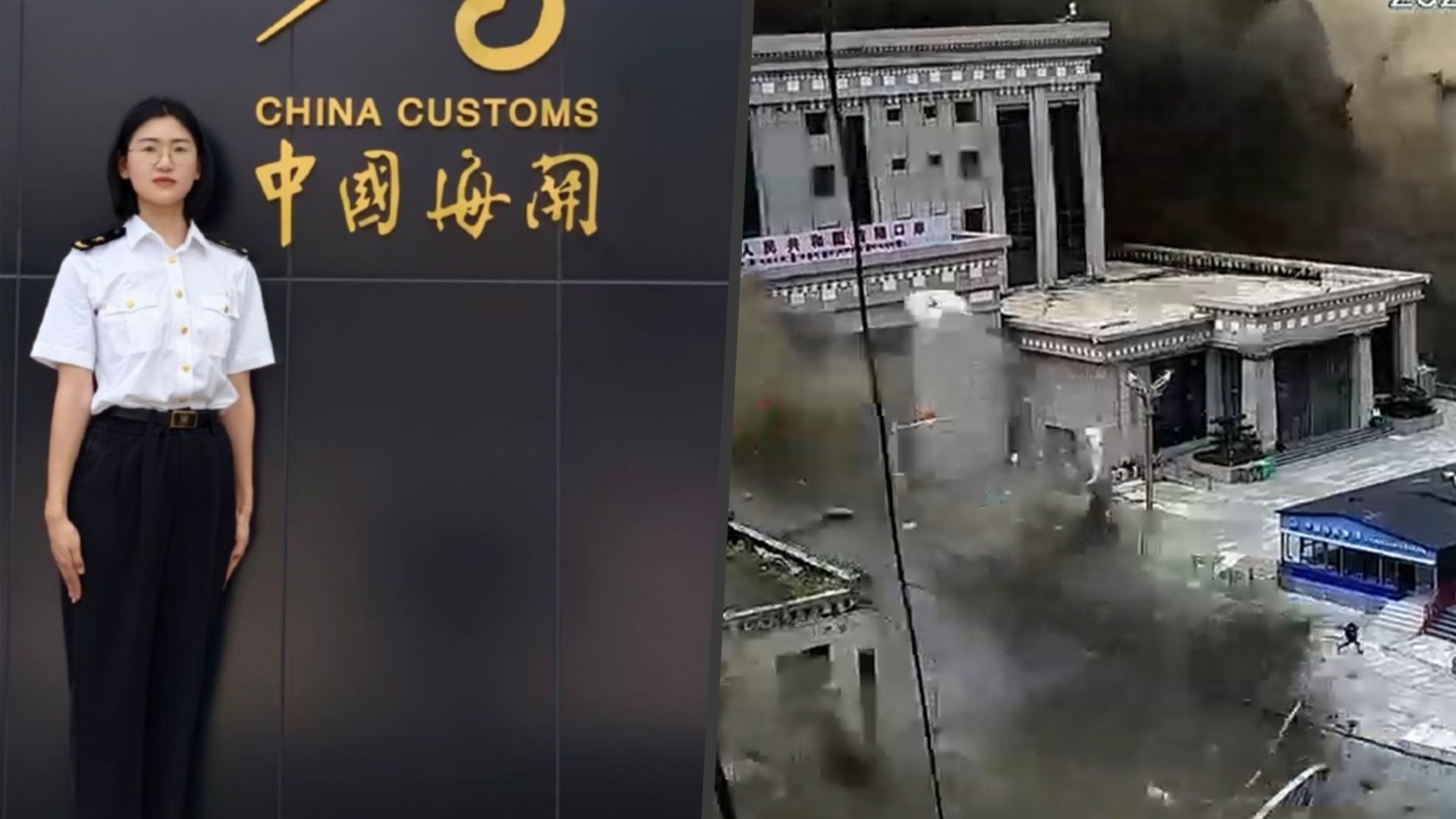 The heartbreaking tale of a junior customs officer, Li Leiyang, who tragically lost her life in the recent mudslide at the China-Nepal border just four days into her new role, has deeply affected the public. Photo: SCMP composite/Sina