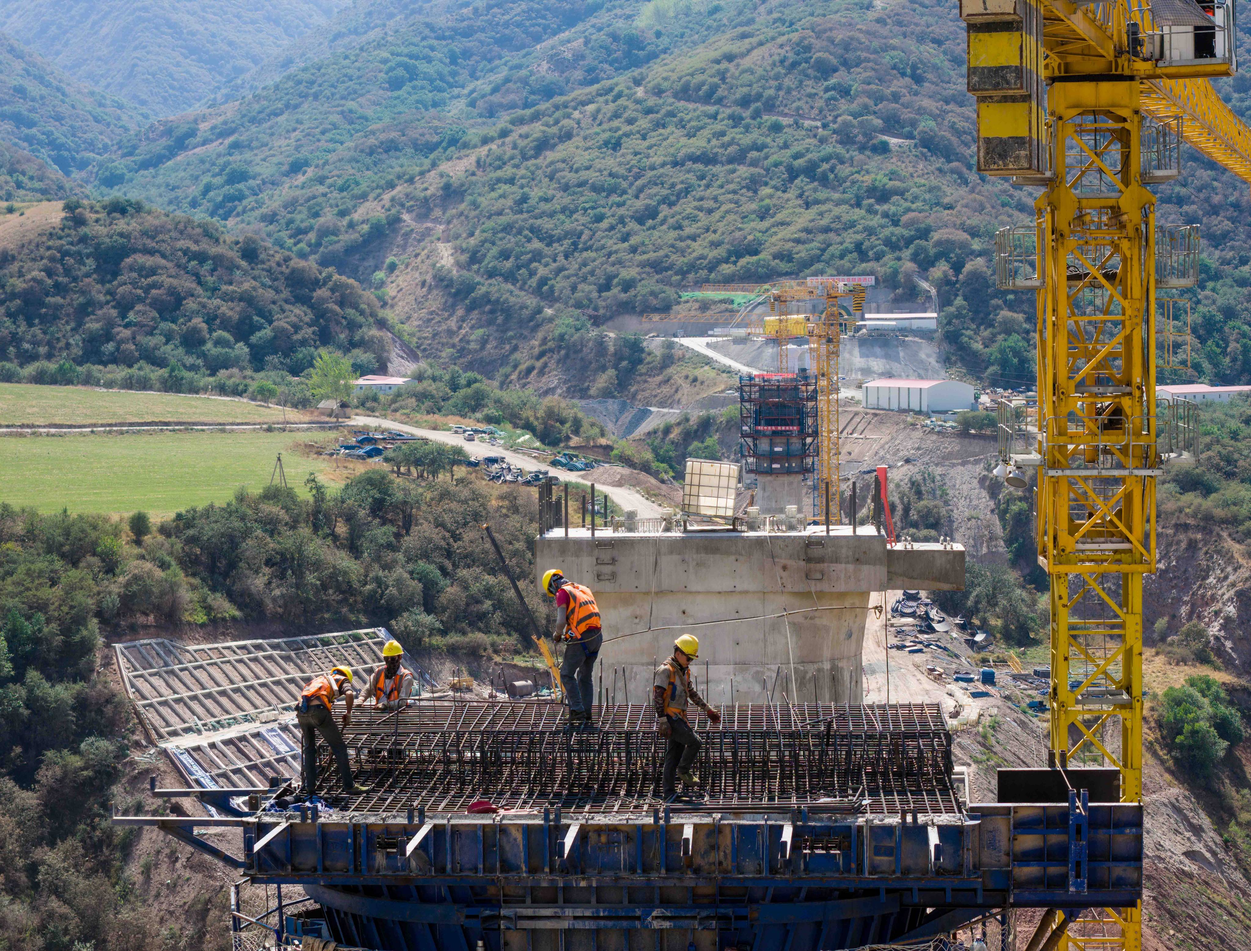 The China-Kyrgyzstan-Uzbekistan railway is a flagship belt and road project. Photo: Xinhua