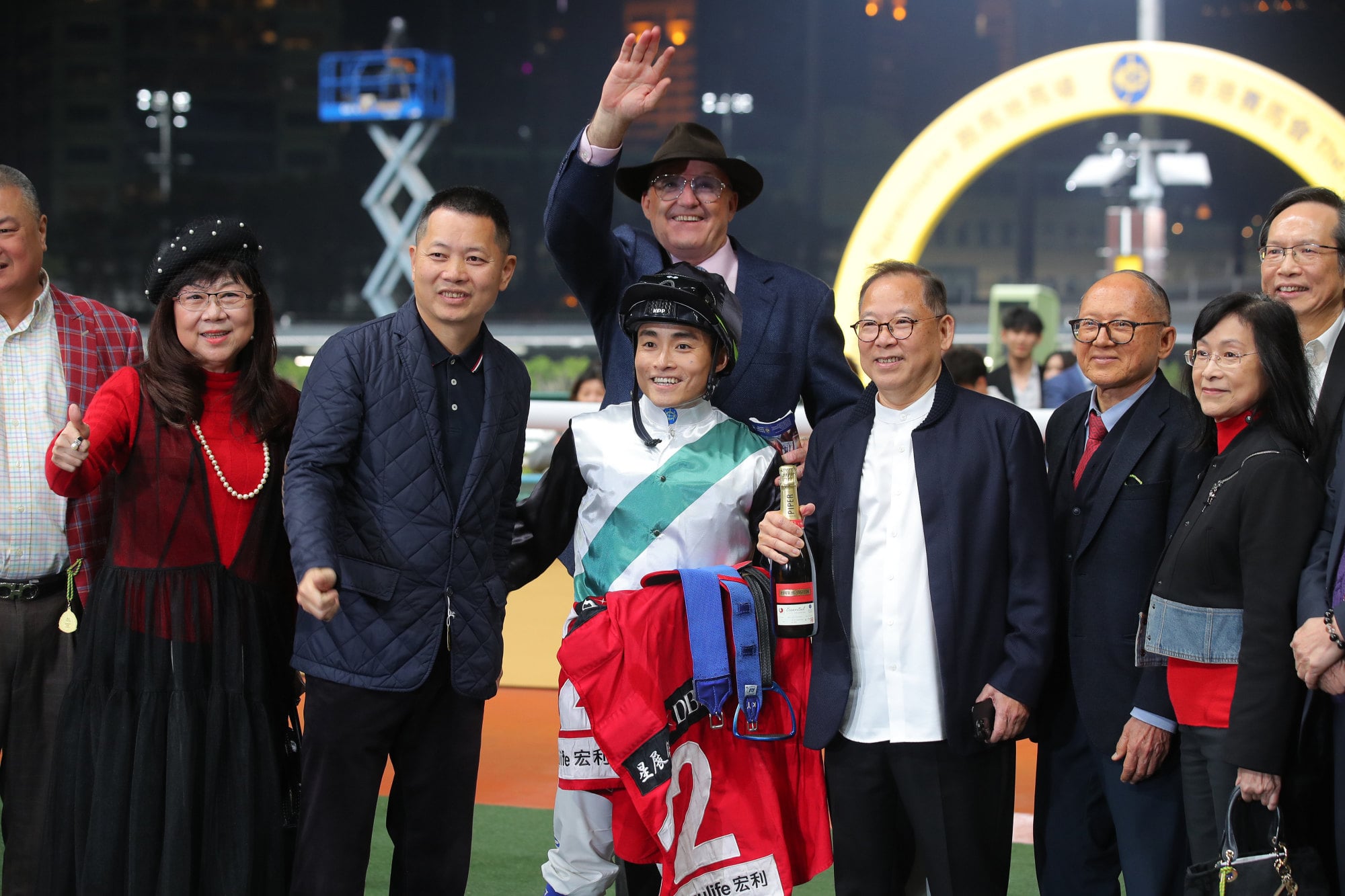 Connections celebrate the victory of China Win at Happy Valley. Connections celebrate the victory of China Win at Happy Valley.