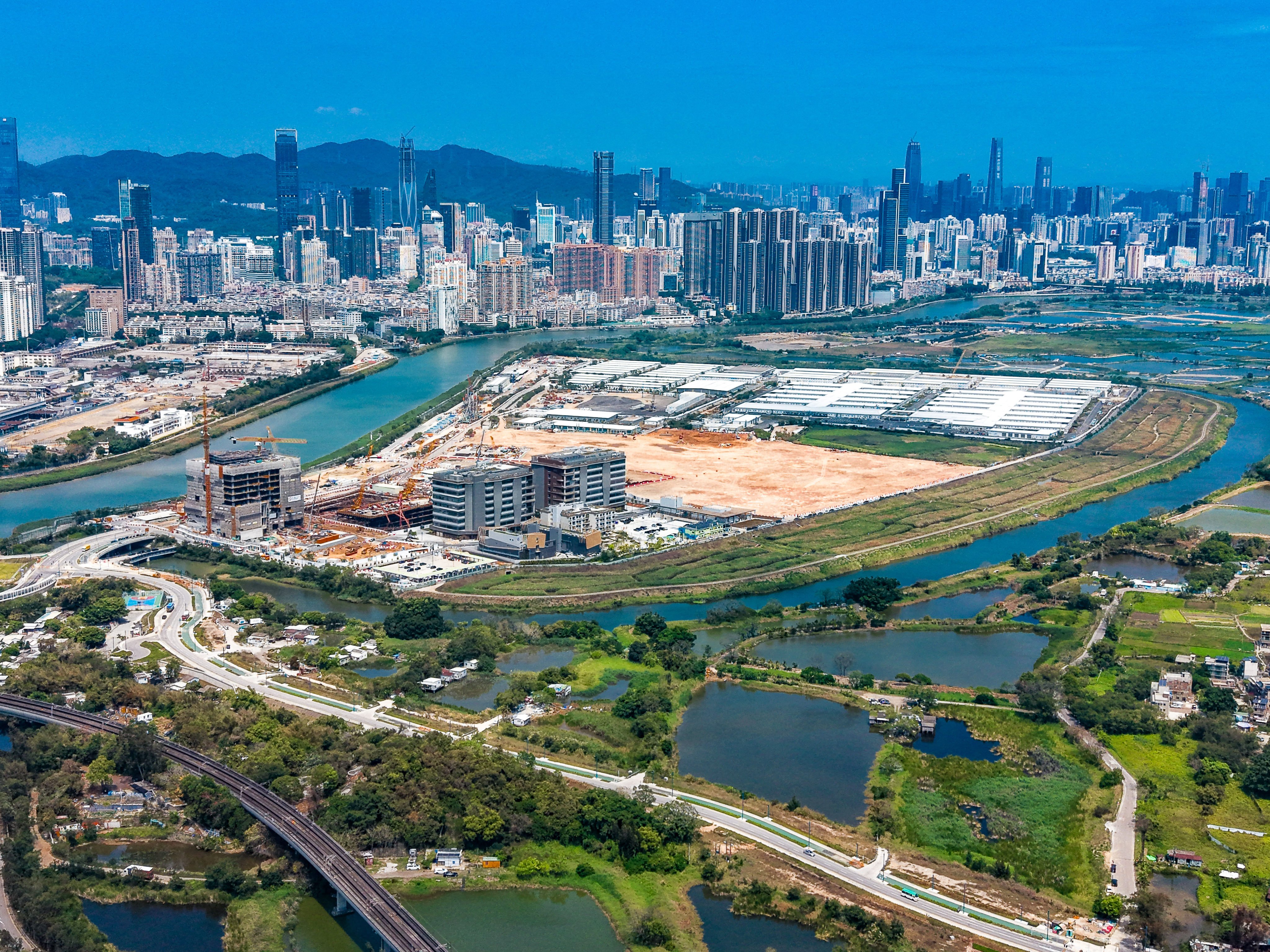 An expansive view of the Hong Kong-Shenzhen Innovation and Technology Park in Lok Ma Chau. Photo: Eugene Lee