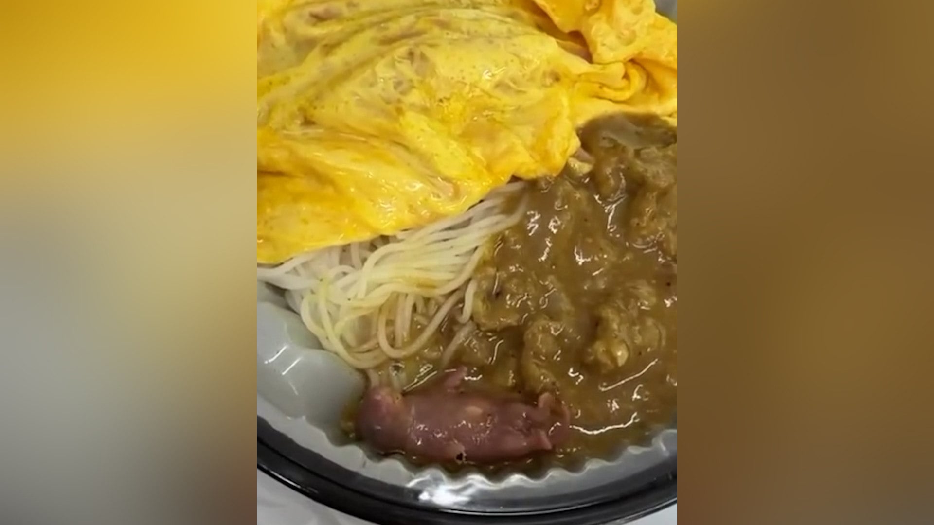 Baby rat found in food