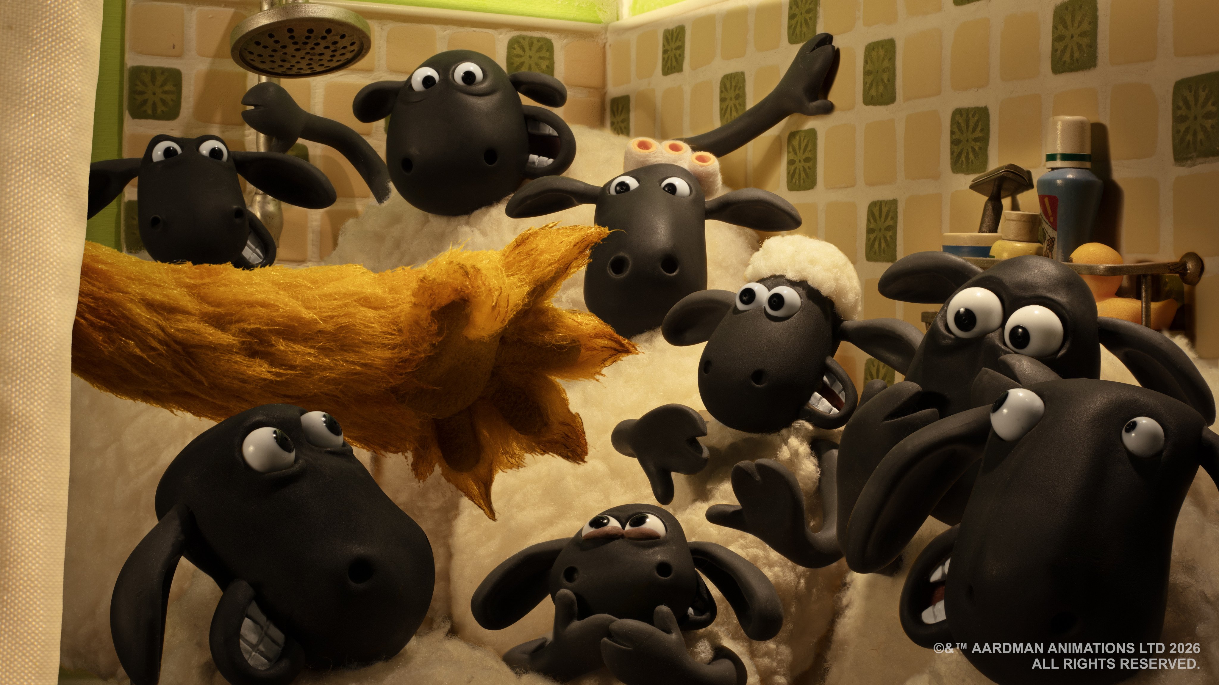 A still from Shaun the Sheep: The Beast of Mossy Bottom (category I), directed by Steve Cox and Matthew Walker.