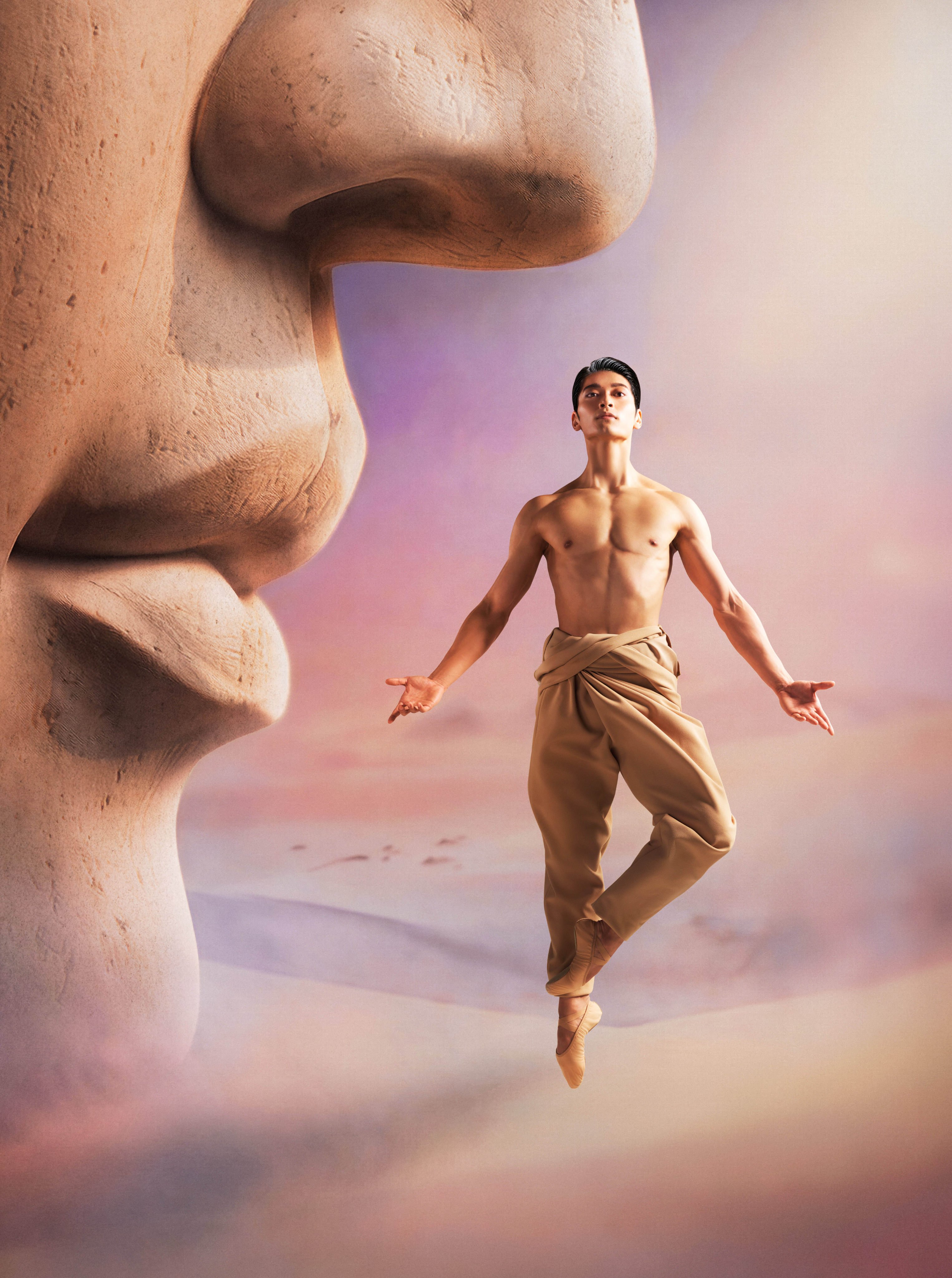 Promotional image for “Dunhuang: In Search of Light”, a new production by Hong Kong Ballet choreographed by the award-winning duo Ricky Hu and Mai Jingwen. The premiere will take place from October 16-18, 2026 (Image courtesy of Hong Kong Ballet)