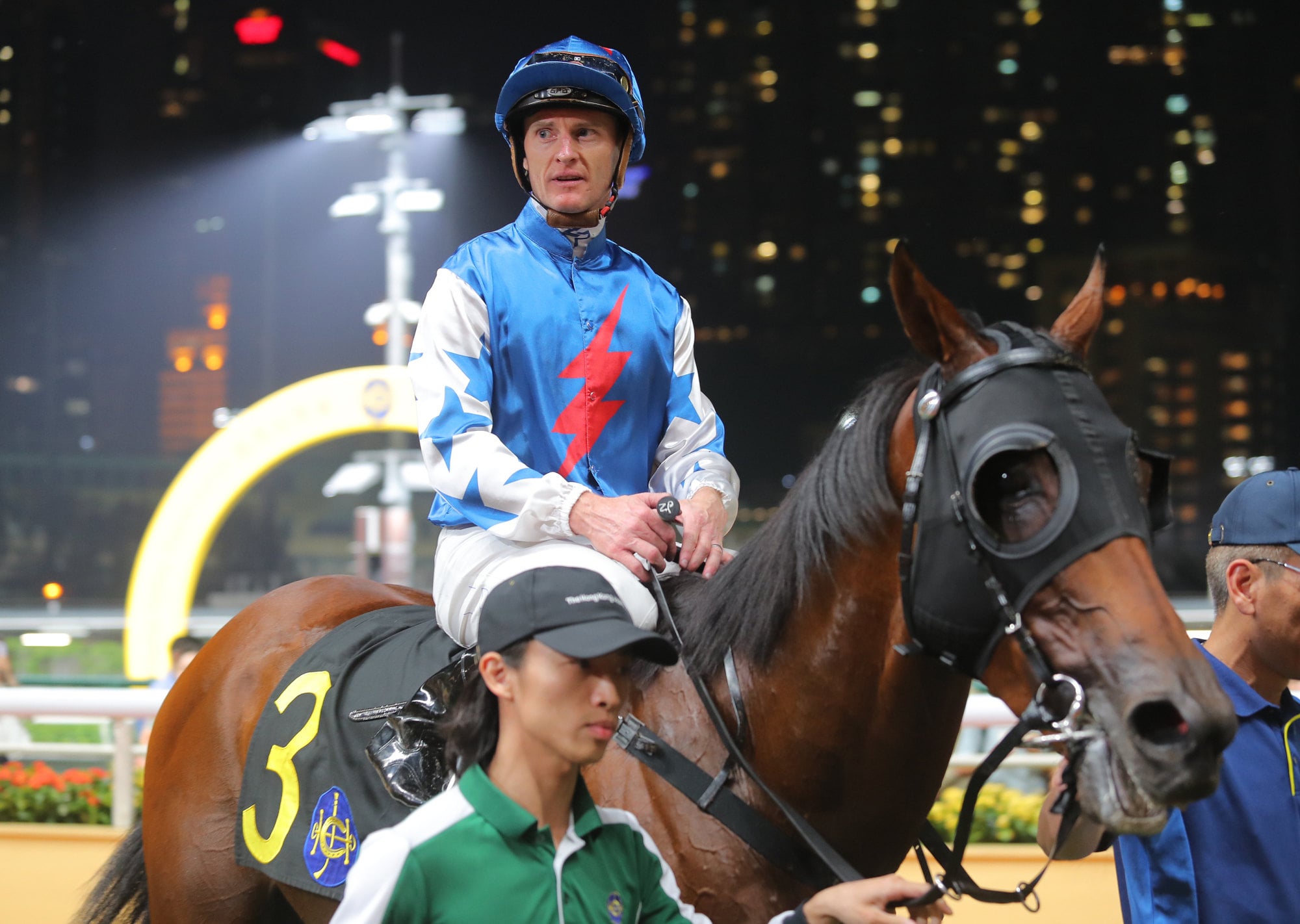 Zac Purton returns after winning aboard Sunday’s Serenade.