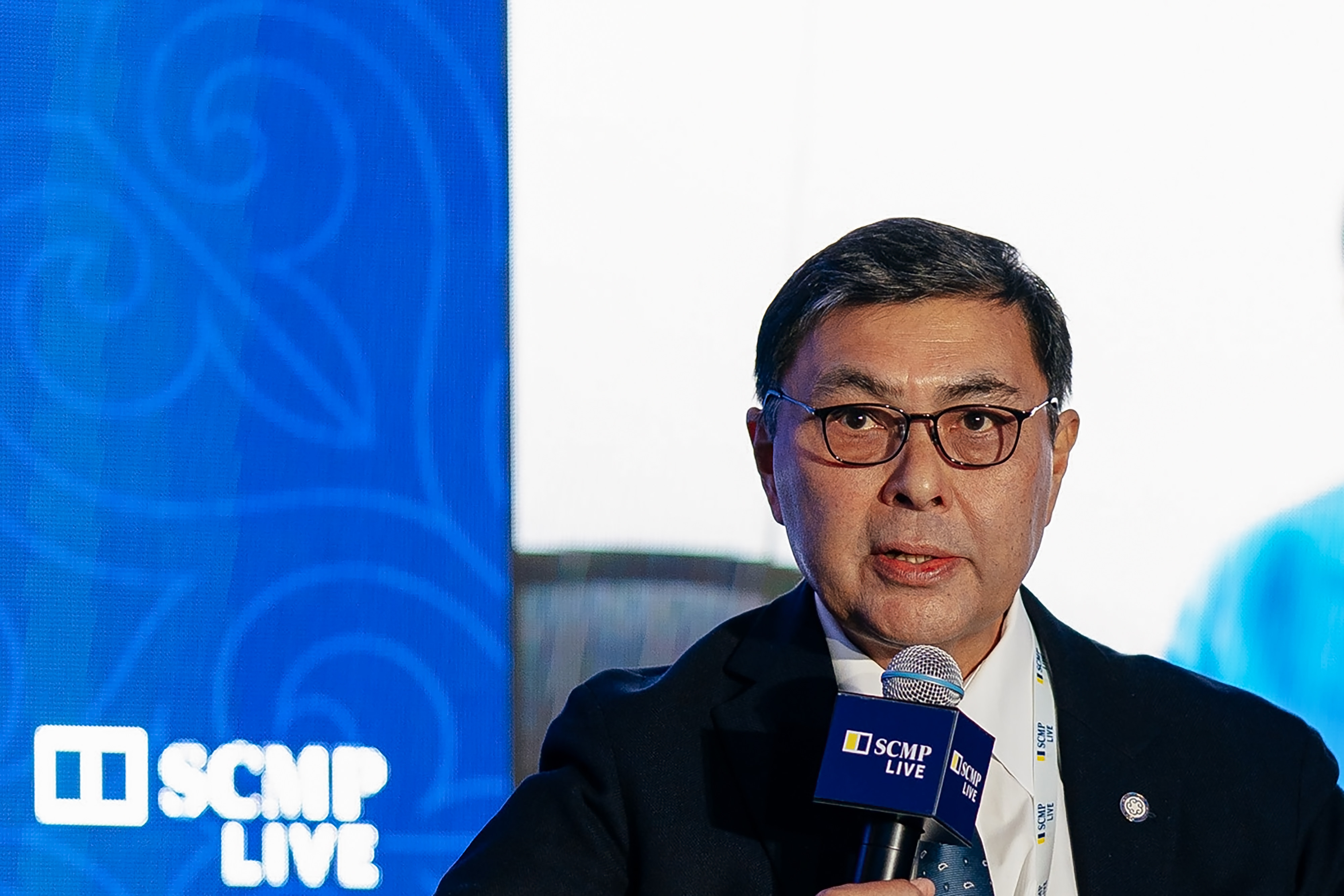 Sabr Yessimbekov, adviser to the chairman of the presidium of the National Chamber of Entrepreneurs of the Republic of Kazakhstan, speaks at the China Conference: Central Asia 2026 in Astana on Monday. Photo: SCMP