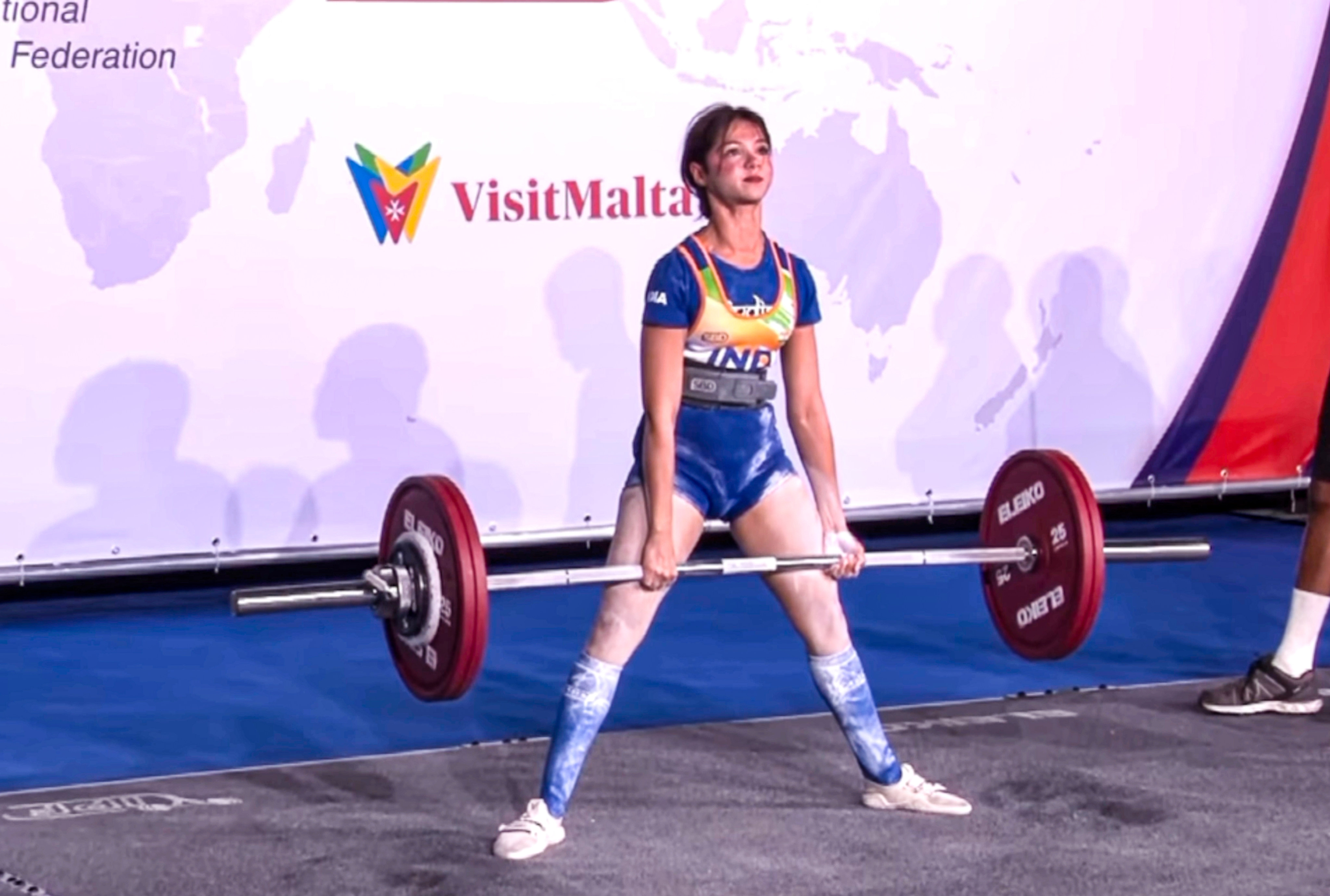 India's Keyaa Kunal Banerji lifted 140kg in the deadlift at the world junior powerlifting championships in South Africa last month. Photo: Handout