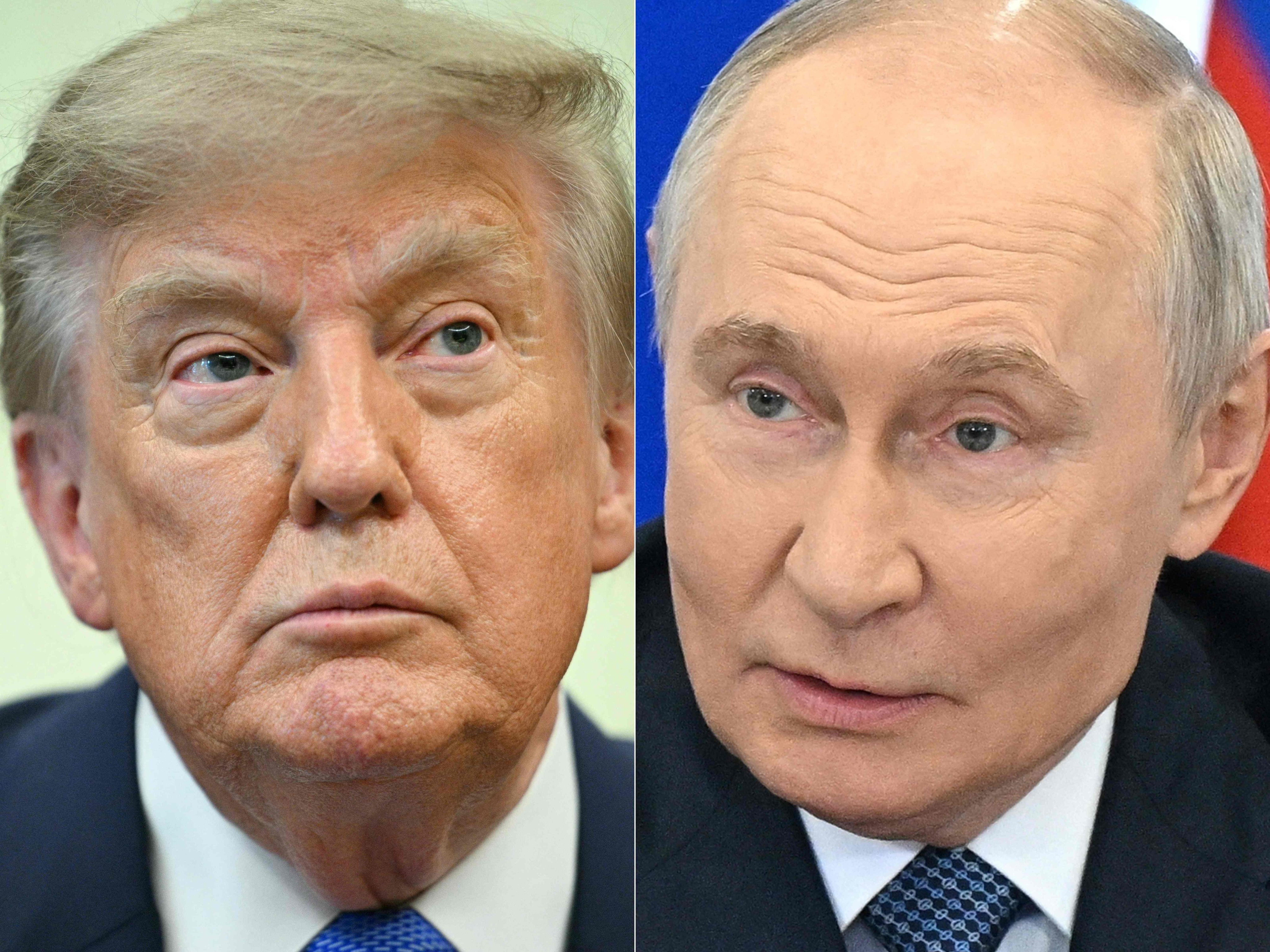 US President Donald Trump and Russian President Vladimir Putin discussed the Ukraine conflict in a phone call. Photo: AFP