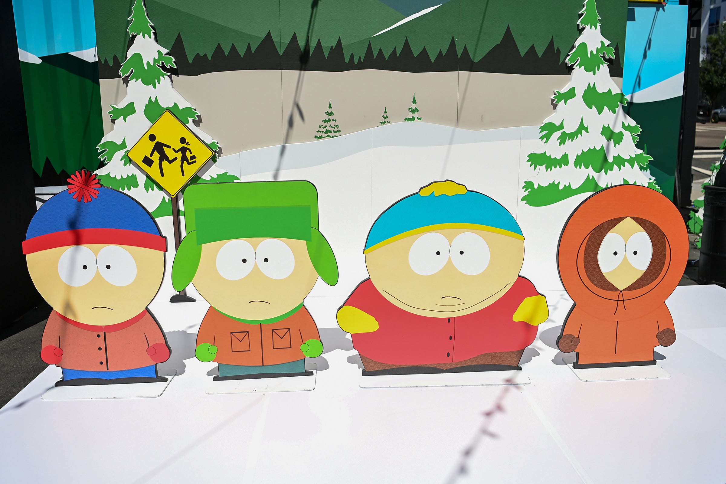 South Park character cut-outs are seen at San Diego Comic-Con in July 2025. Photo: TNS
