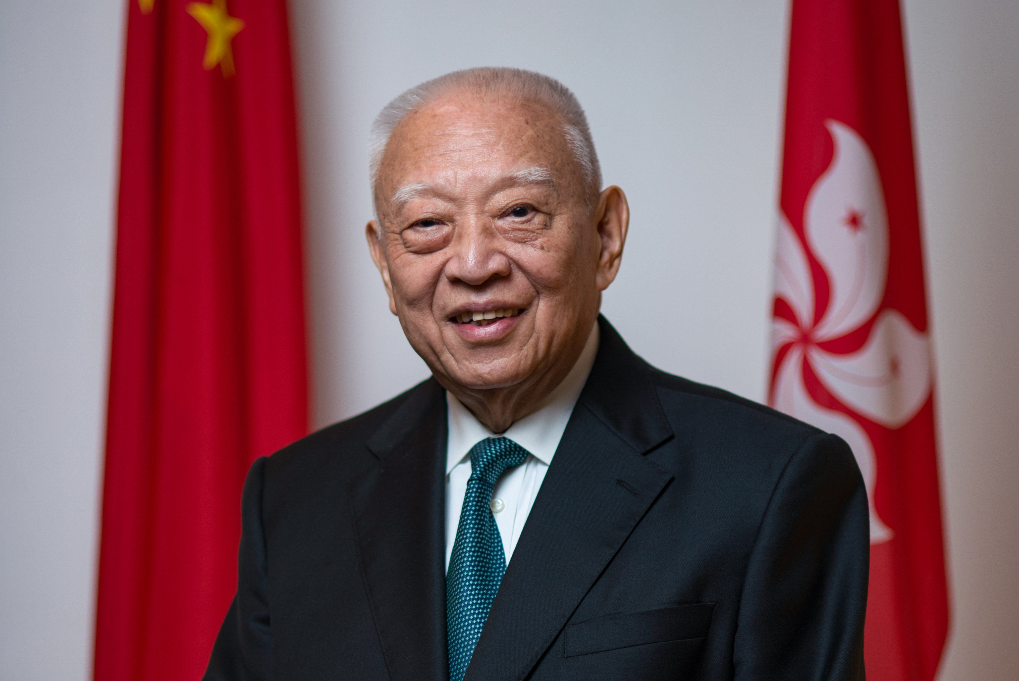 Tung Chee-hwa poses for a portrait taken at the Office of Former Chief Executives in Mid-Levels in 2017. Photo: Antony Dickson