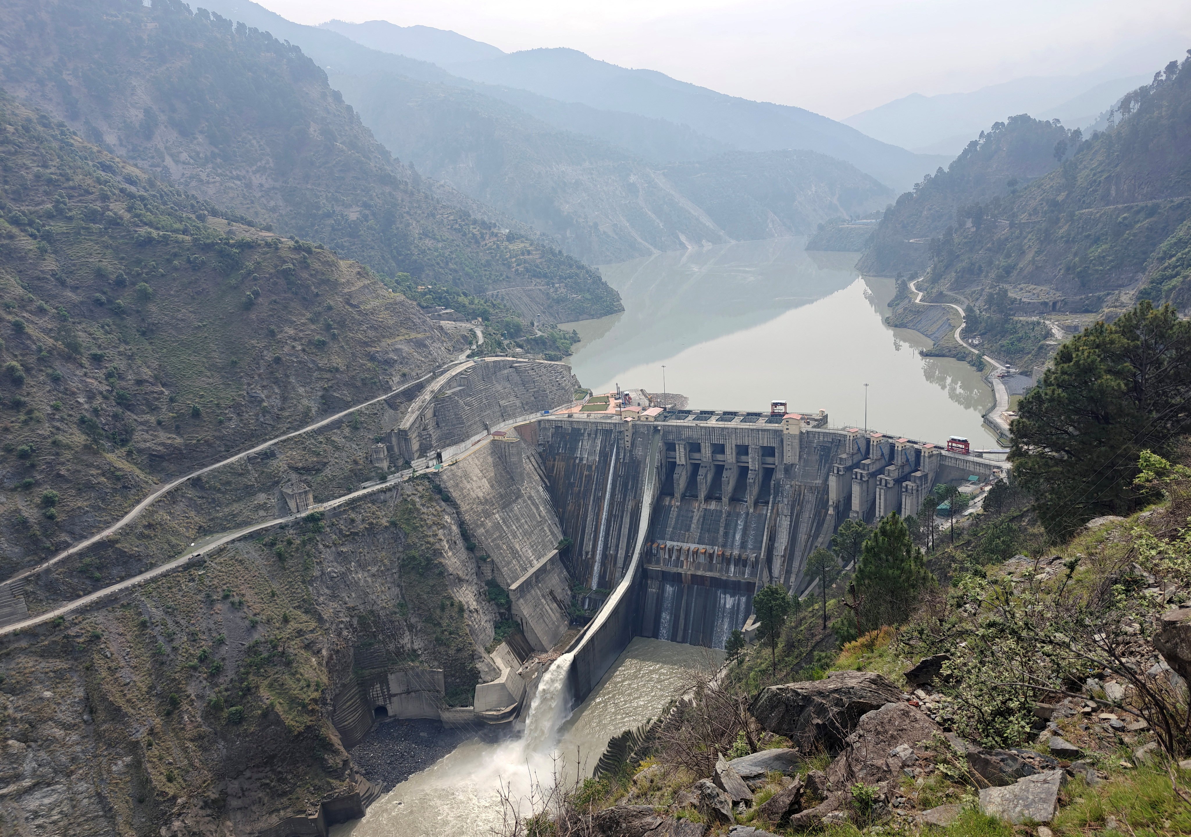 A view of Baglihar Dam, also known as Baglihar Hydroelectric Power Project, on the Chenab River that flows from Indian Kashmir into Pakistan. Photo: Reuters