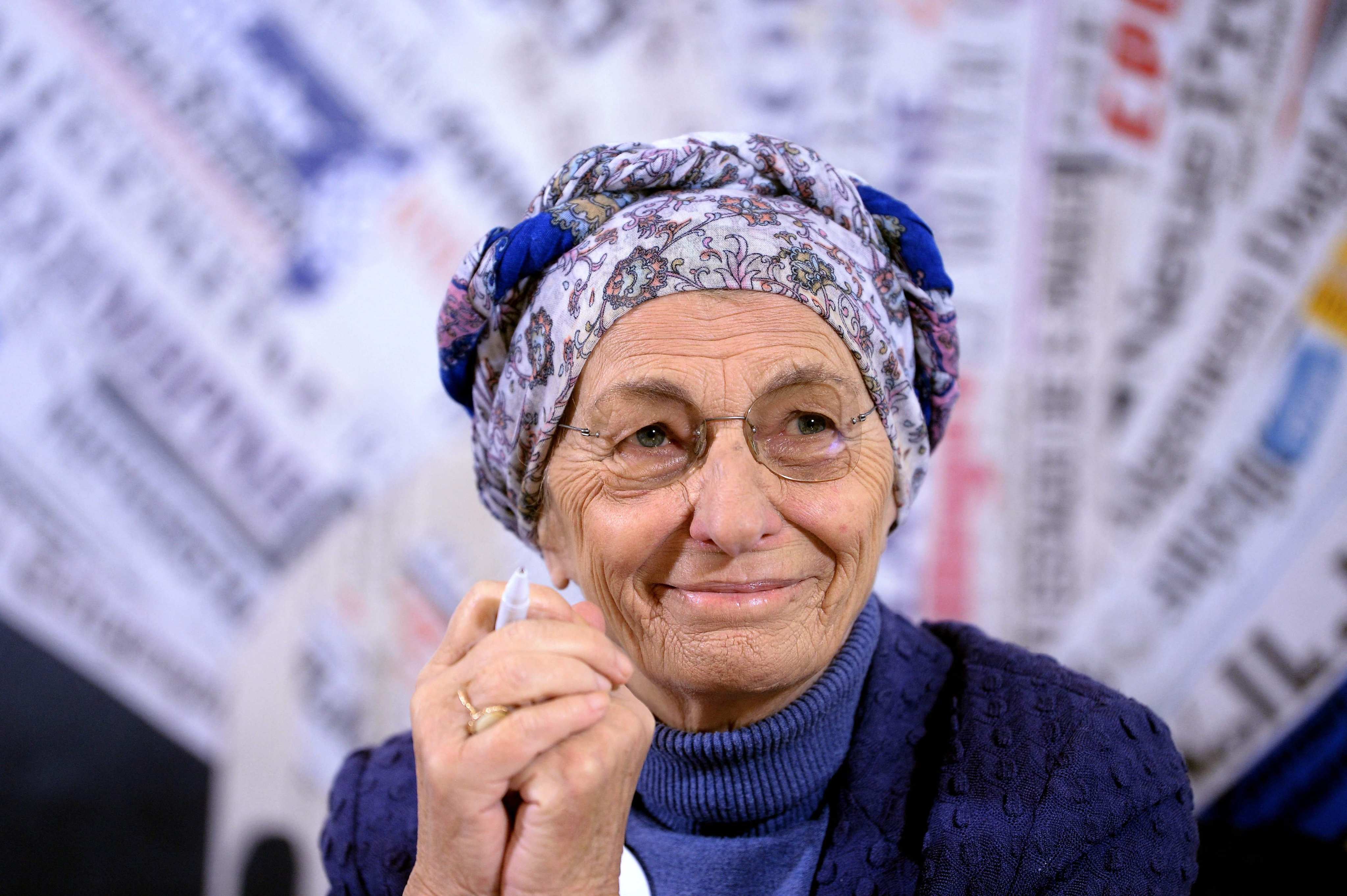 Emma Bonino gives a press conference at the foreign press association on February 16, 2018 in Rome. Photo: AFP