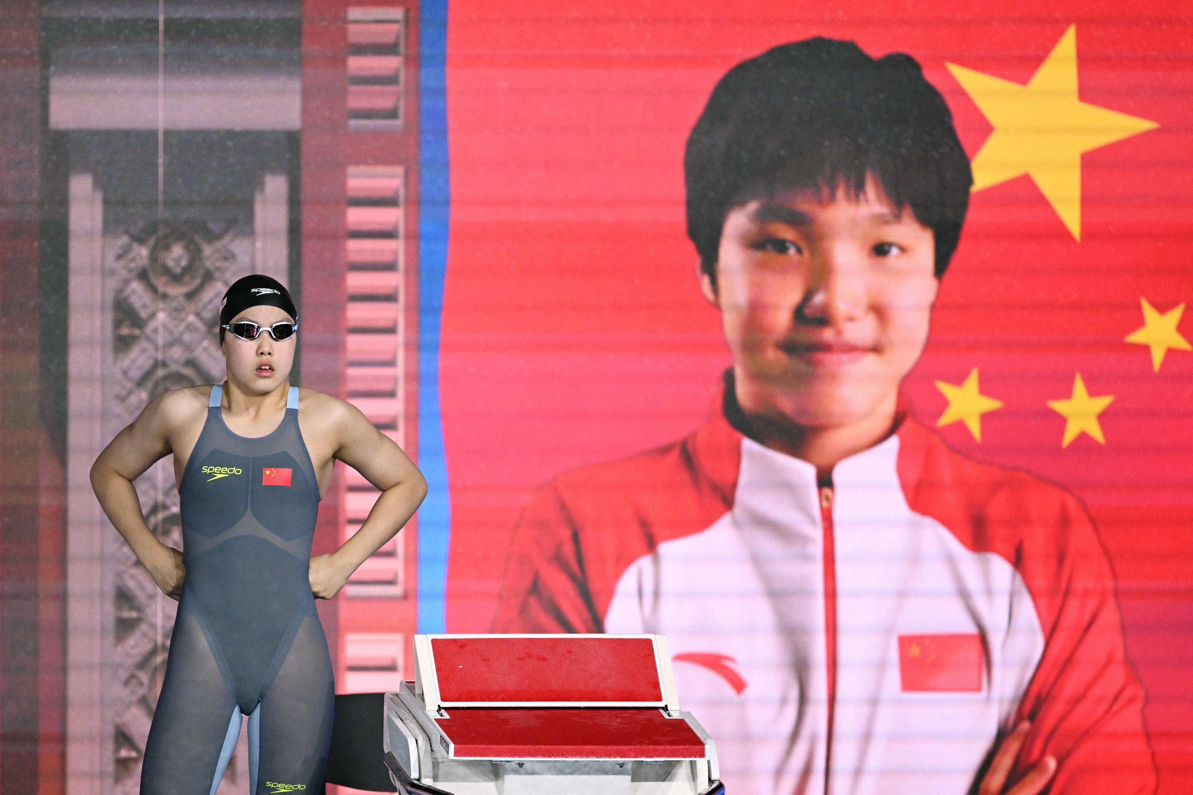 Yu Zidi headlines China’s bid for glory in the pool at the Asian Games and is expected to compete at the Los Angeles 2028 Olympics. Photo: AFP
