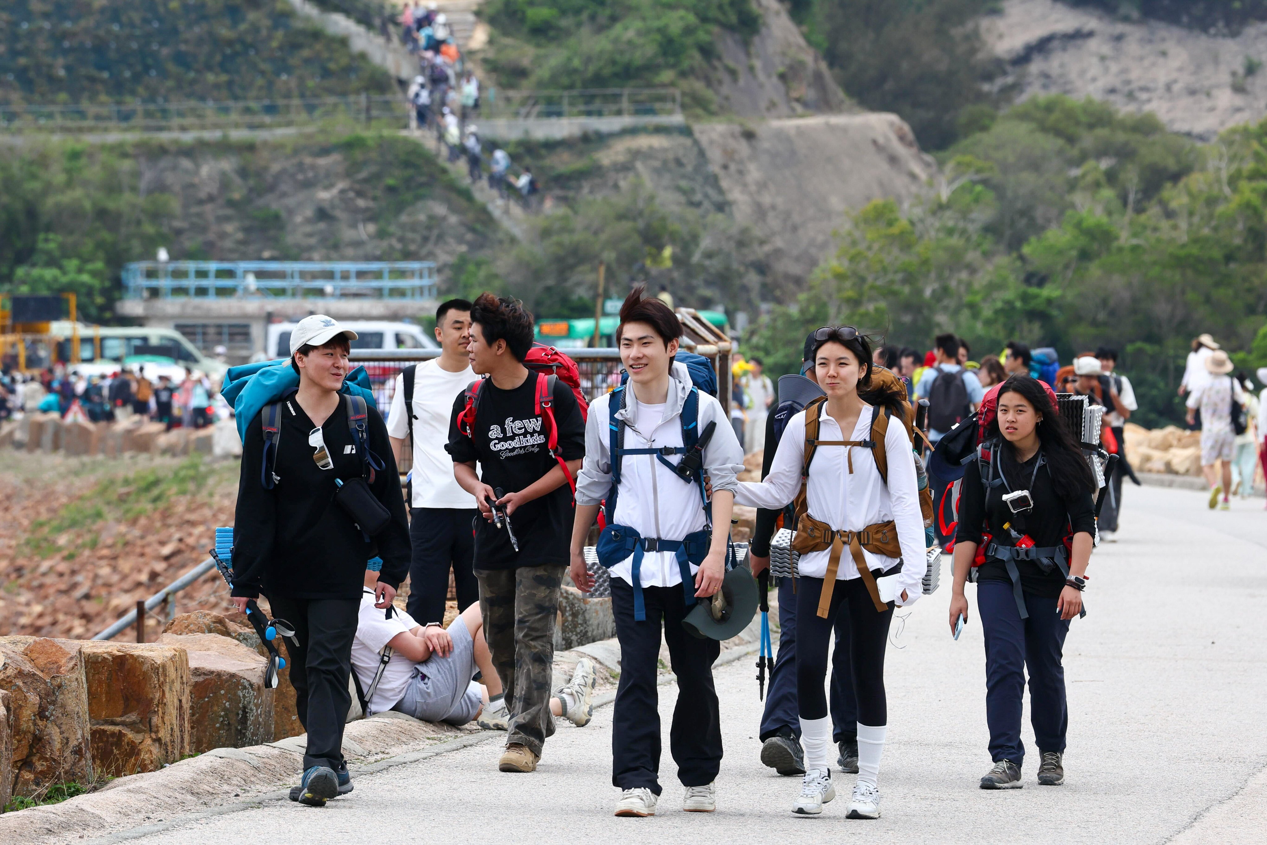 Tourists visit the High Island Reservoir East Dam in Hong Kong over mainland China's "golden week" holiday in May. Photo: Dickson Lee