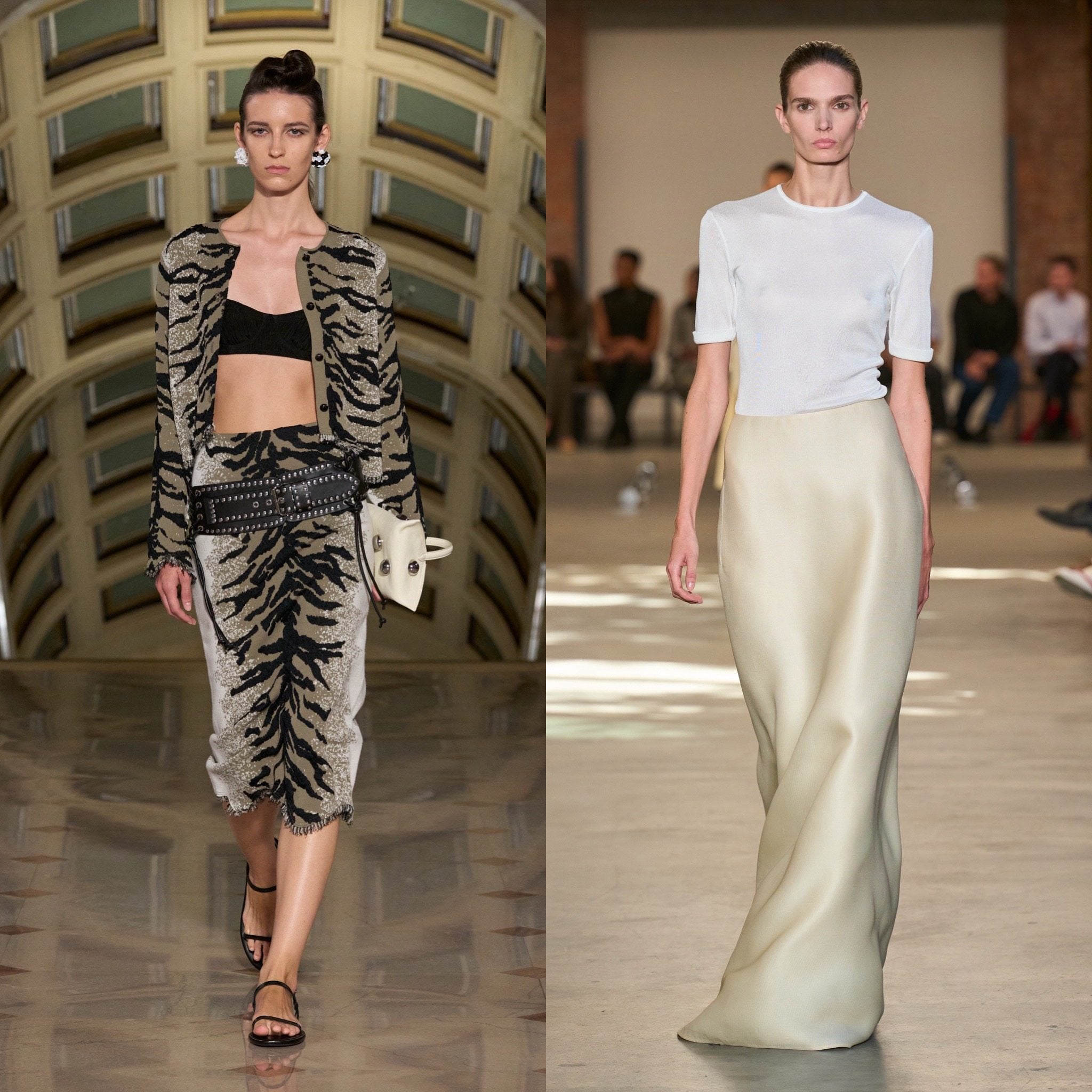 Different visions of chic at Altuzarra and Calvin Klein spring/summer 2027. Photos: Handout