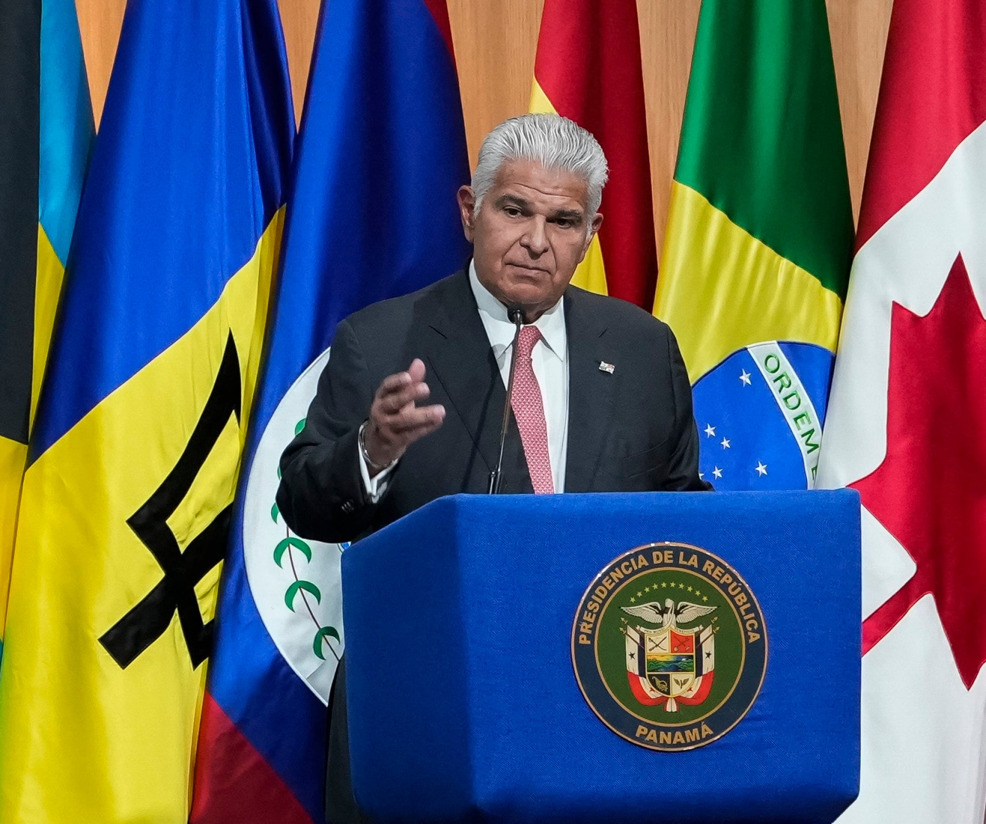 Panamanian President Jose Raul Mulino has distanced his government from the new parliamentary exchange group with Taiwan. Photo: EPA