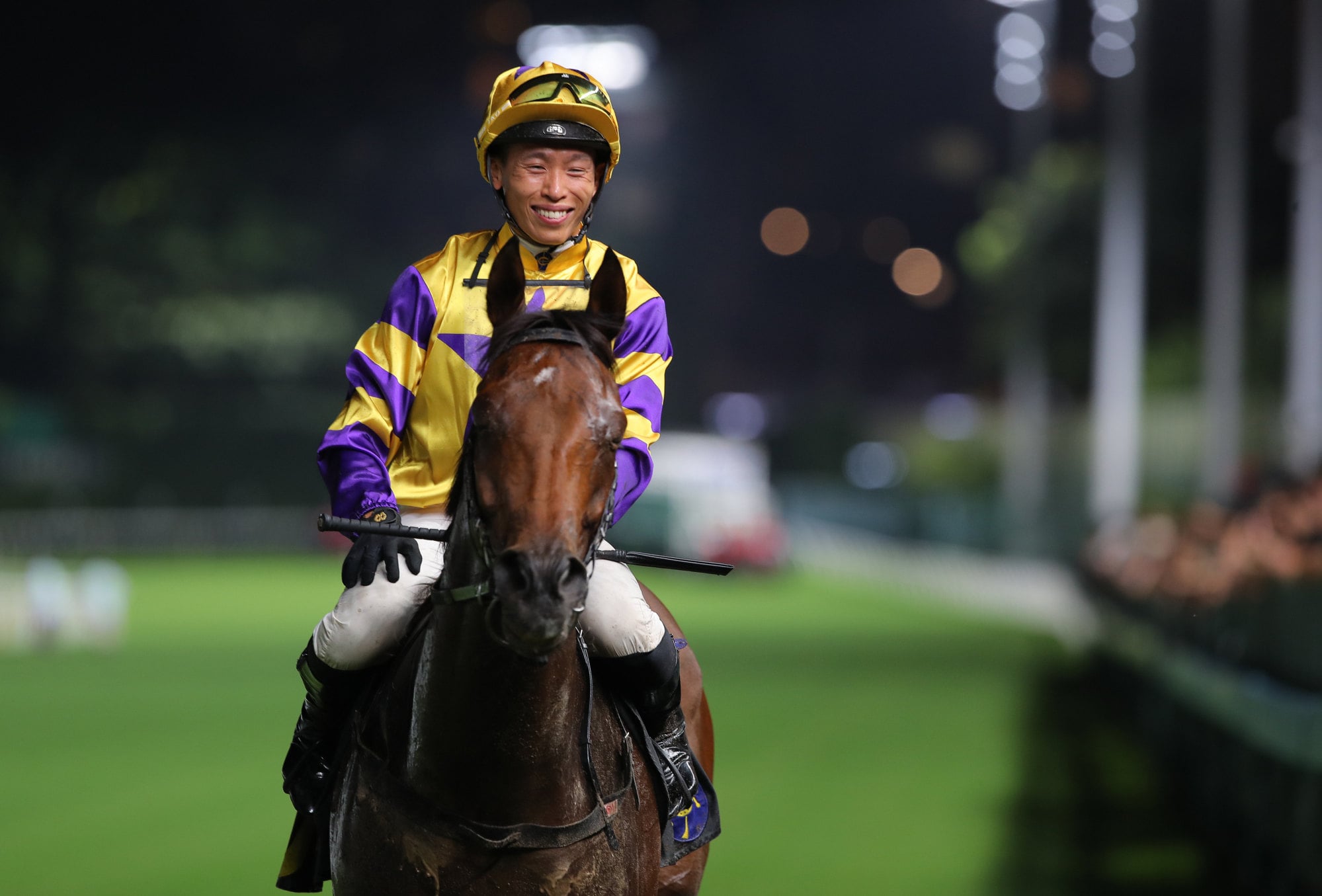 Vincent Ho cannot hide his smile after winning on Le Zonda. Vincent Ho cannot hide his smile after winning on Le Zonda.