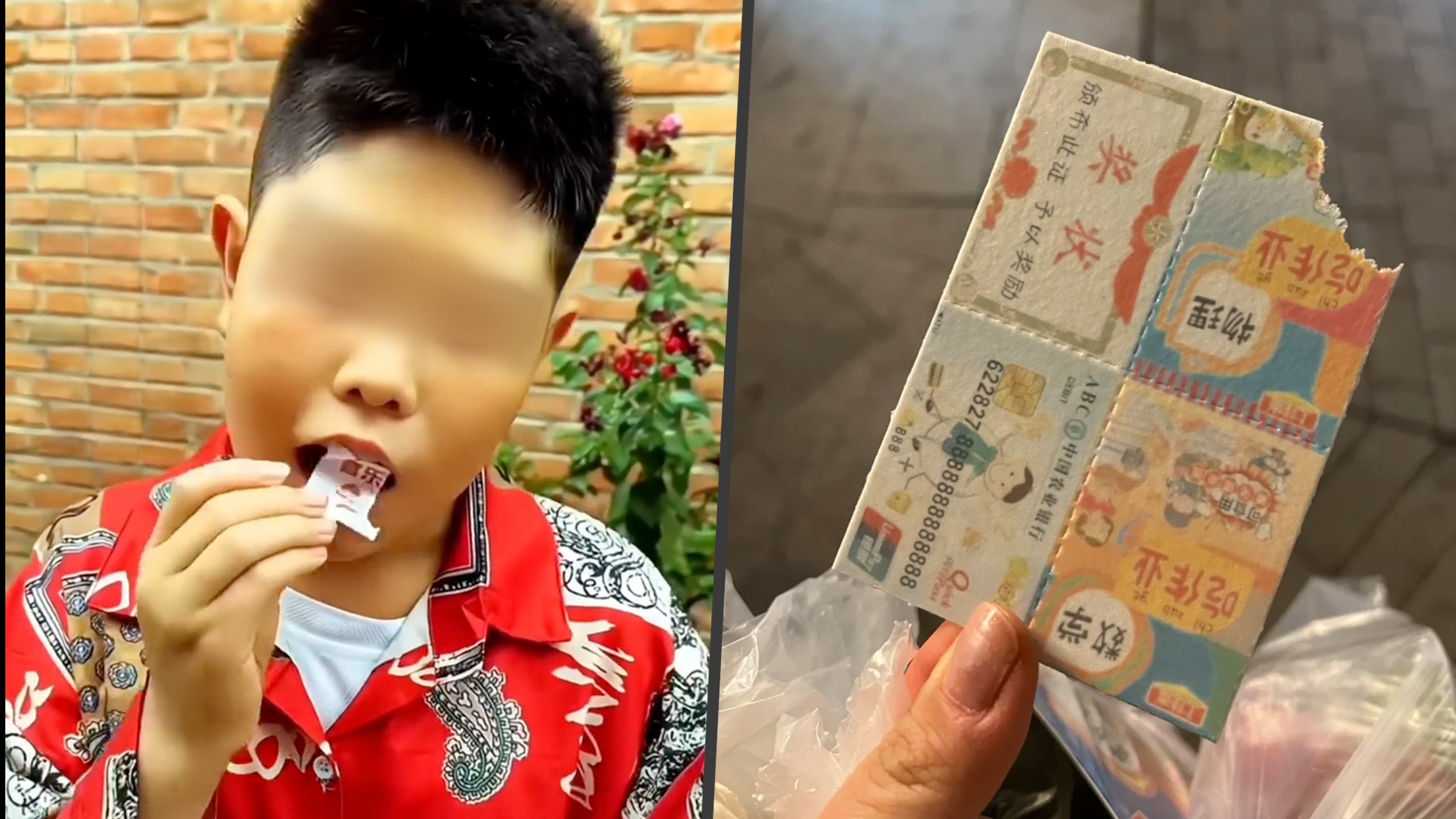 A bizarre new viral trend has emerged in China, where students are quite literally “eating their homework” to cope with intense exam stress. Photo: SCMP composite/RedNote