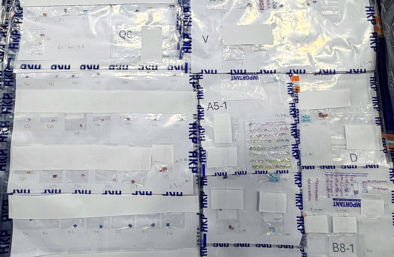 Officers arrested a 32-year-old Algerian man and recovered the uncut gemstones intact. Photo: Handout