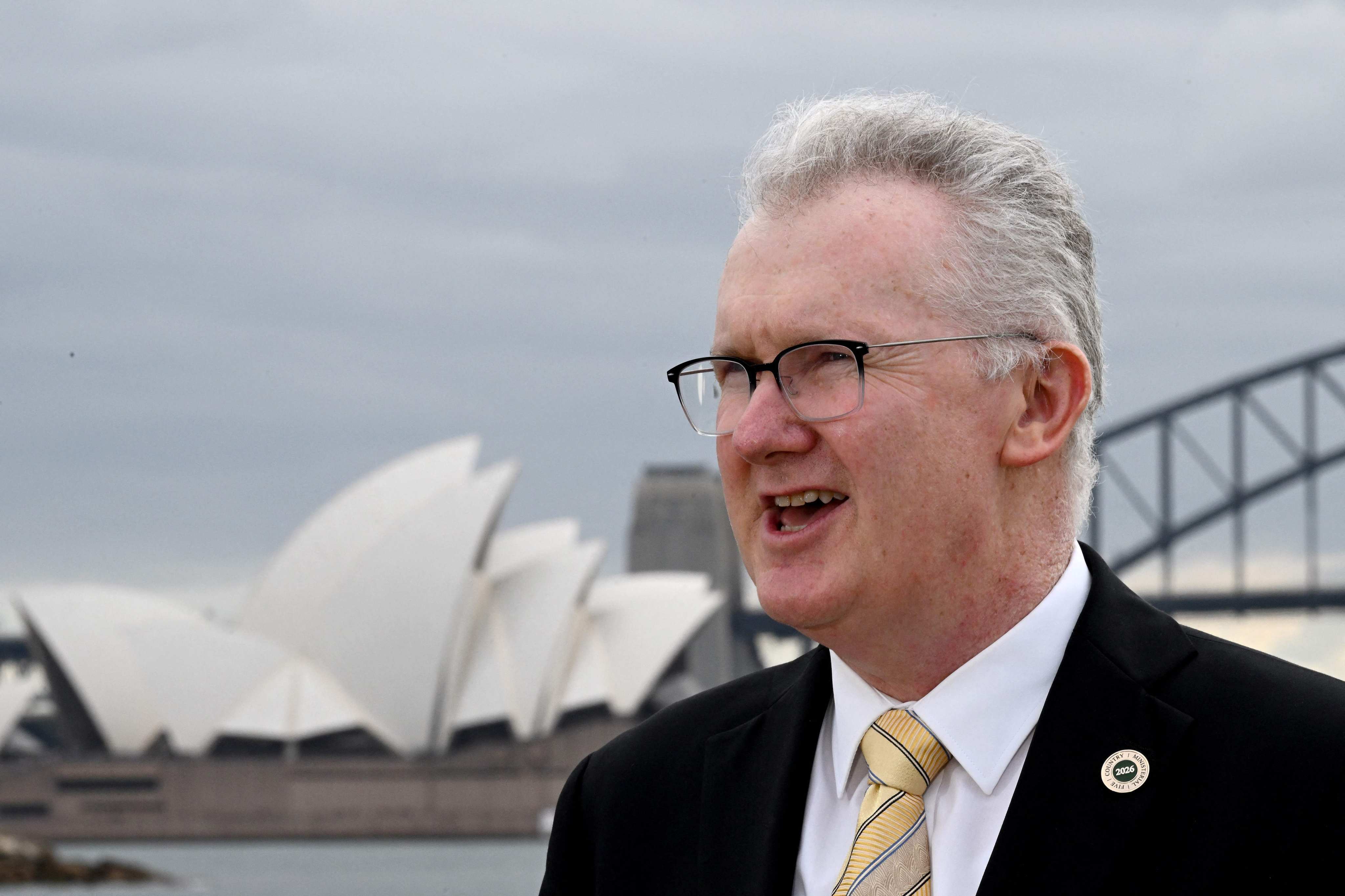 Australian Minister for Home Affairs Tony Burke speaking to the media in Sydney in August. Photo: AFP