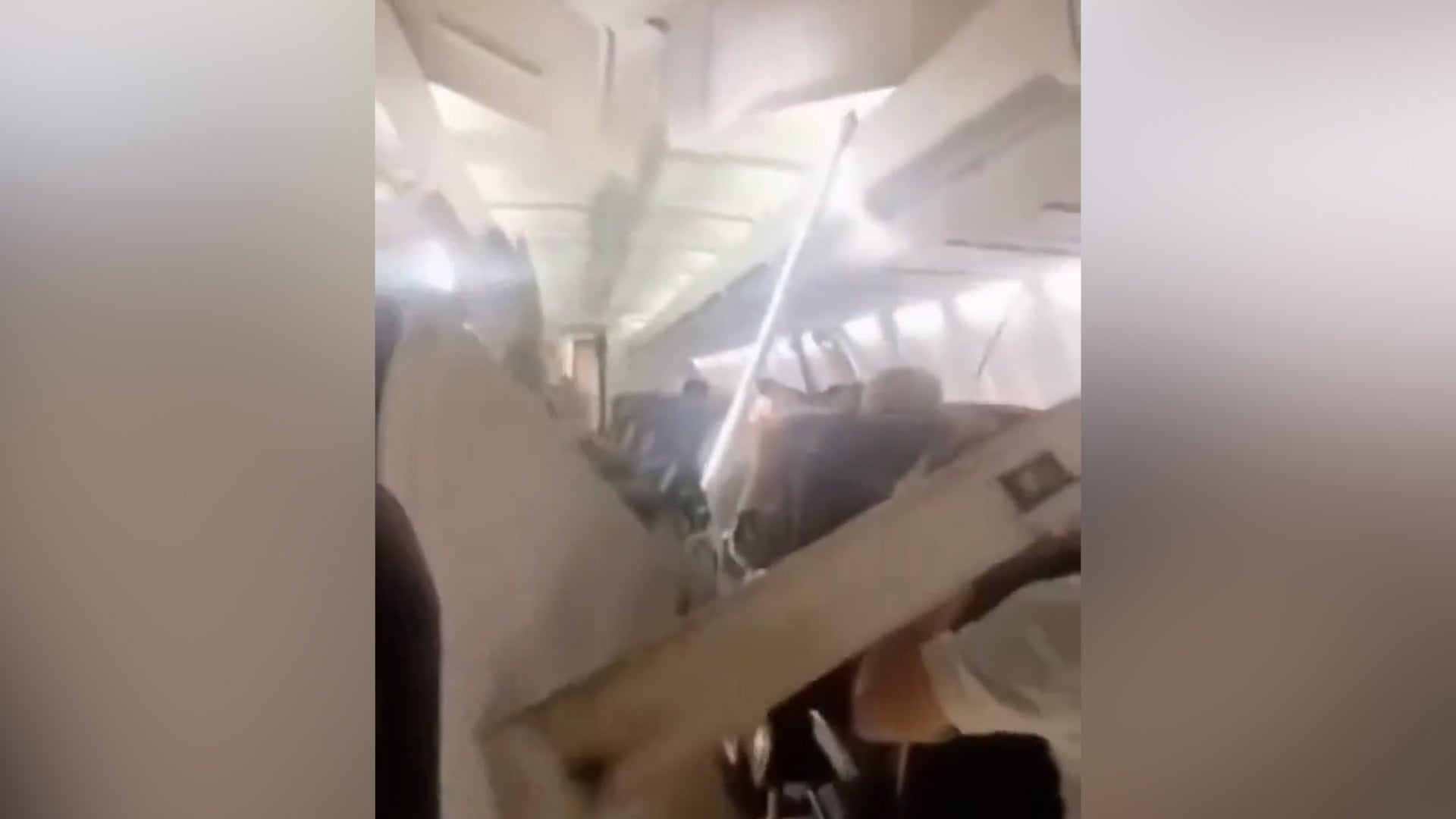 Iranian airline cabin collapses