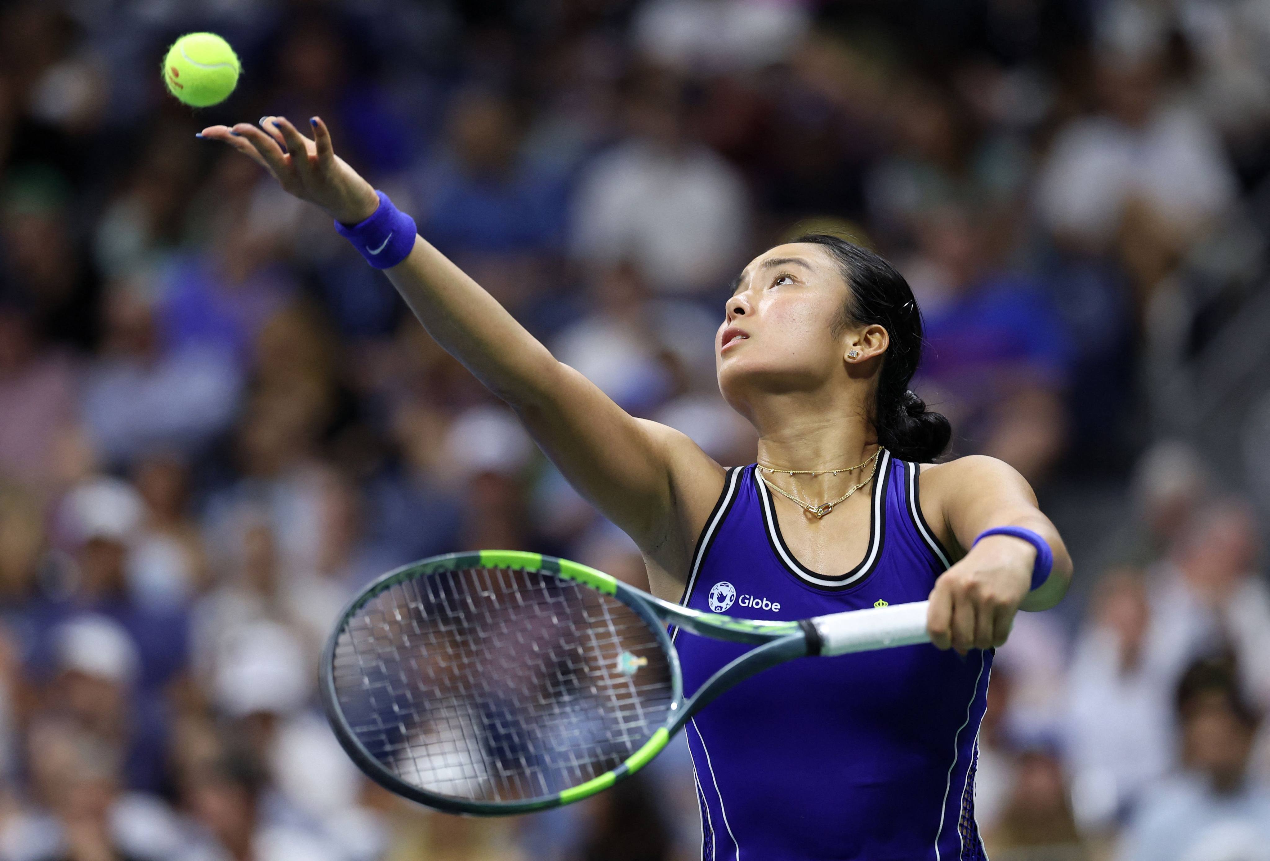 Alexandra Eala of the Philippines, here in action at the recent US Open, is the highest-ranked player in the women’s singles draw at the Asian Games. Photo: AFP