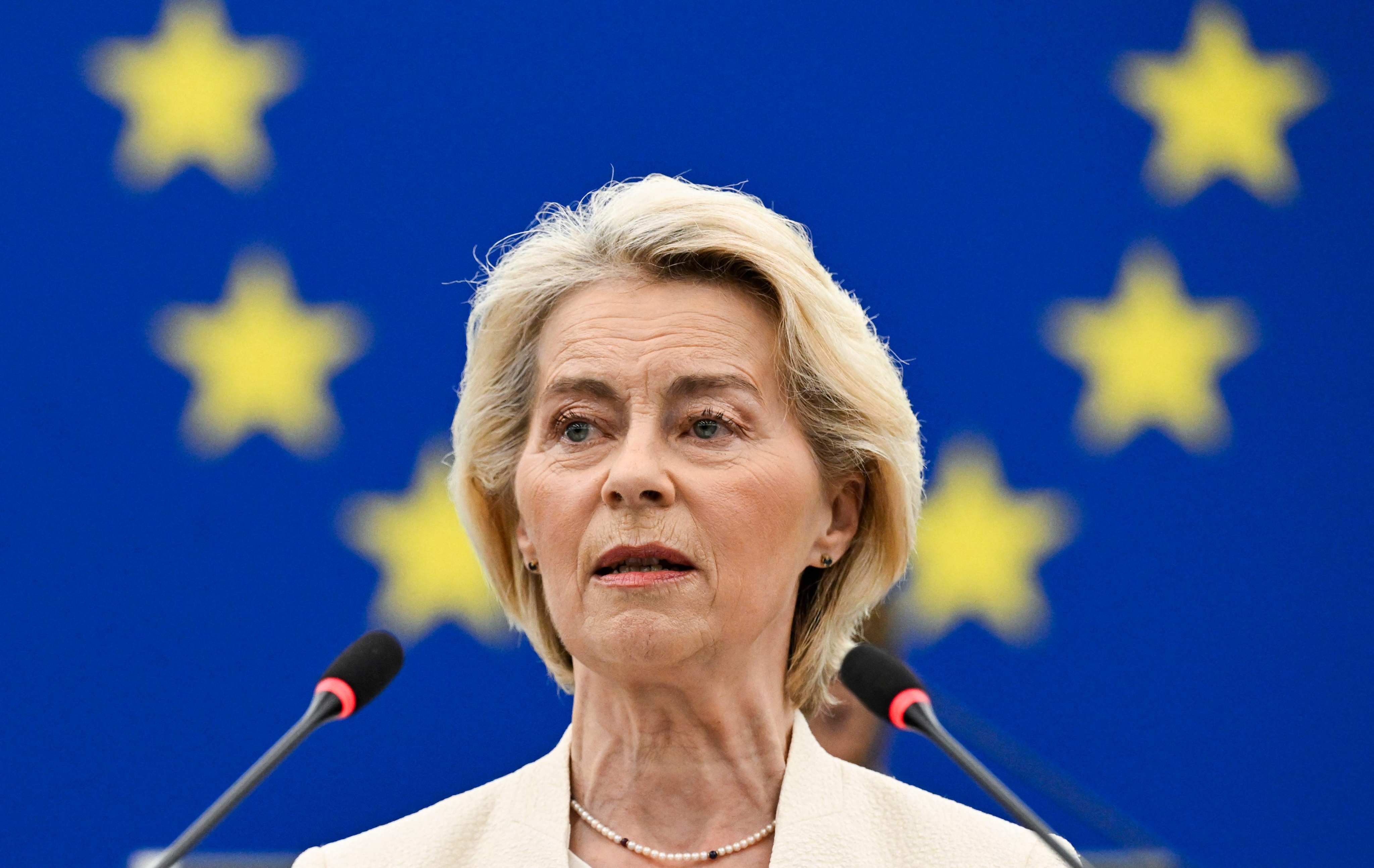 European Commission President Ursula von der Leyen delivers her annual State of the Union address on Wednesday. Photo: AFP