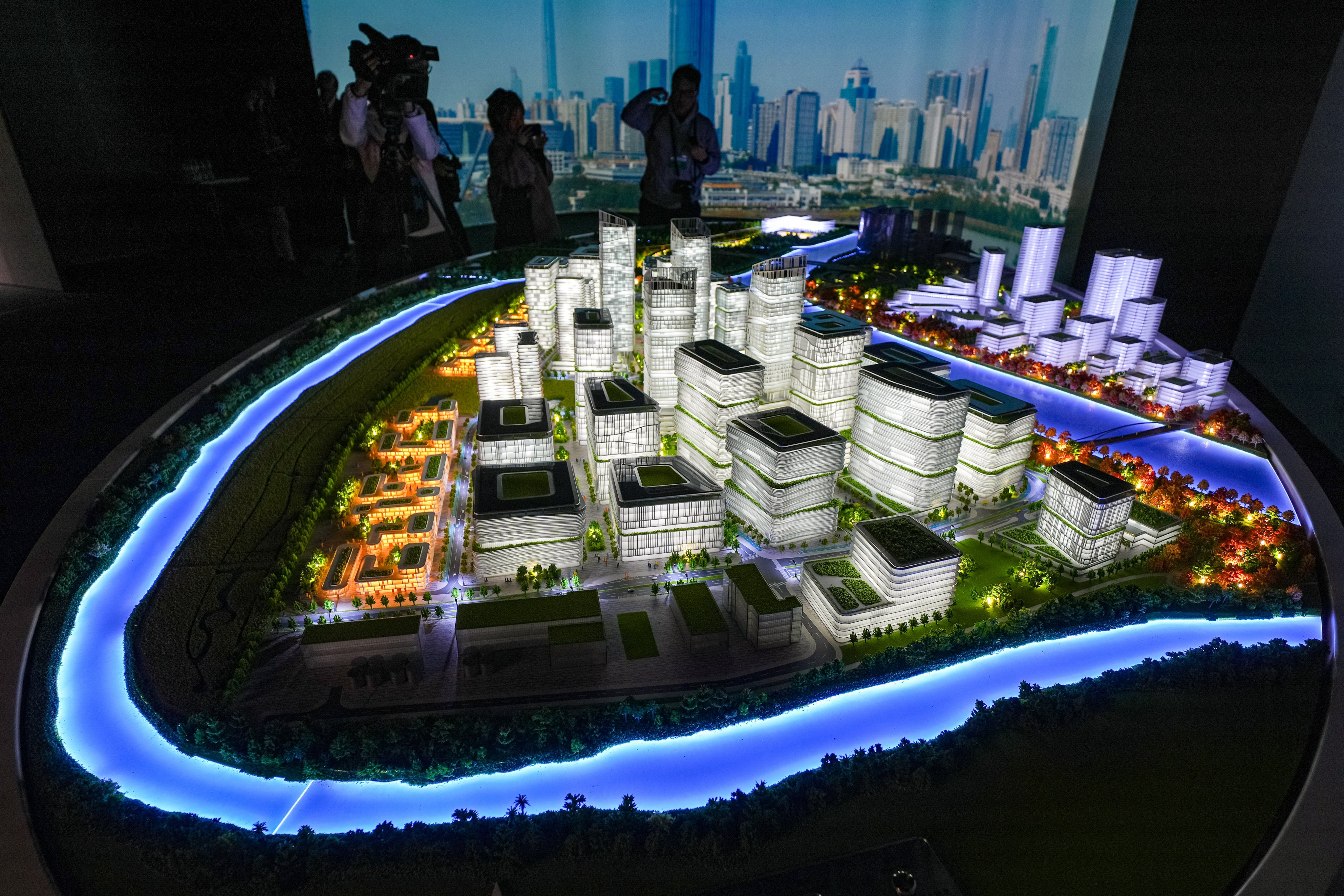 A model of the Hong Kong-Shenzhen Innovation and Technology Park in the Lok Ma Chau Loop of the Northern Metropolis. Photo: Eugene Lee