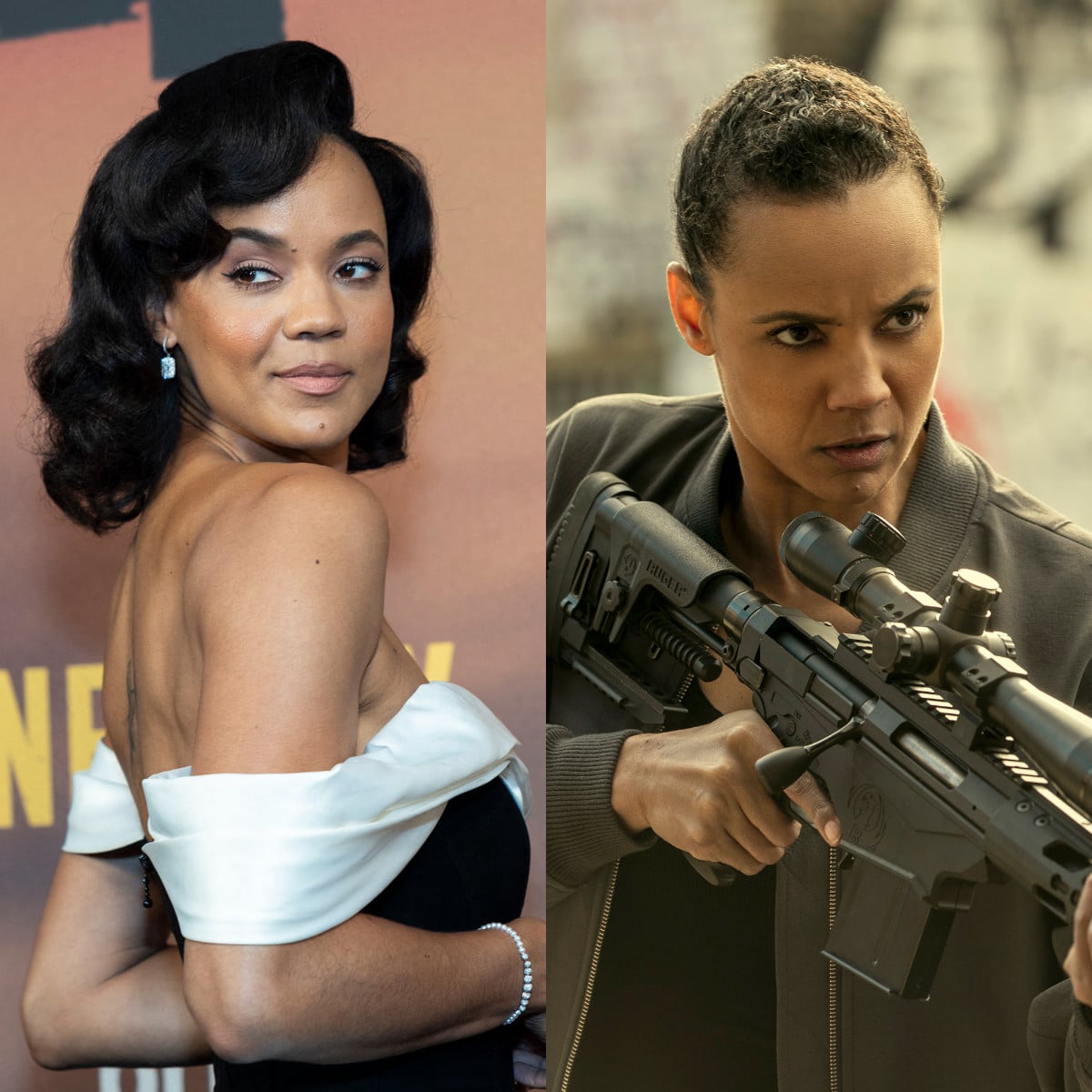 Maria Sten, who plays Frances Neagley in Reacher, leads the spin-off series Neagley. Photos: Getty Images via AFP; TNS