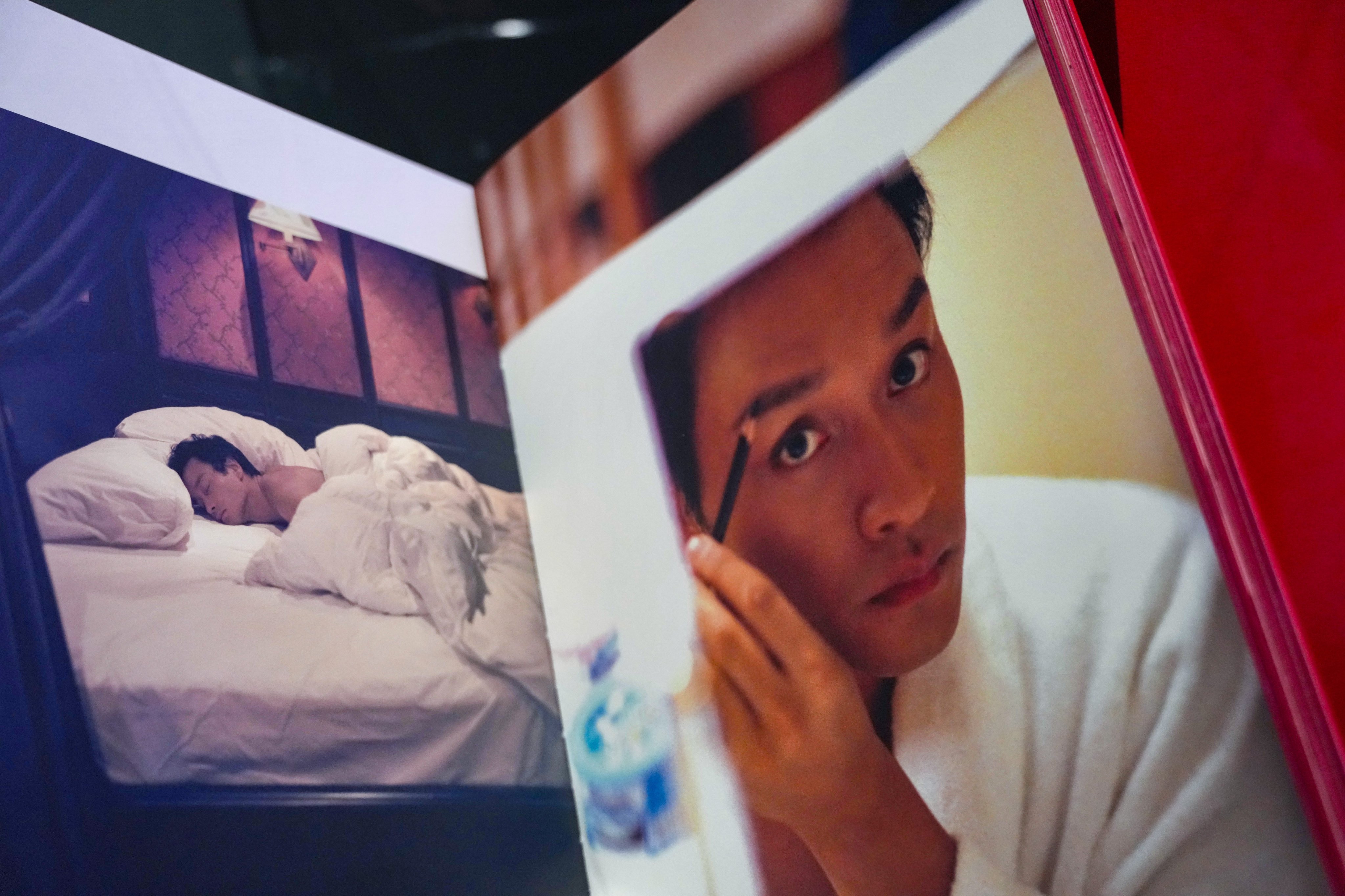 Exhibits are displayed at “Miss You Much. Leslie 70th Birthday. Exhibition” at the Hong Kong Heritage Museum, which marks the 70th anniversary of Leslie Cheung’s birth. The exhibition features more than 300 rare items, stage costumes and recreations of interiors from Cheung’s former residences. Photo: Karma Lo