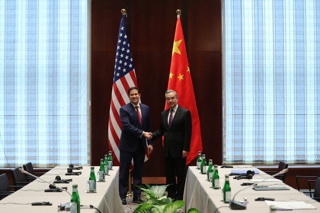 US Secretary of State Marco Rubio and Chinese Foreign Minister Wang Yi in Germany in February. Photo: Reuters