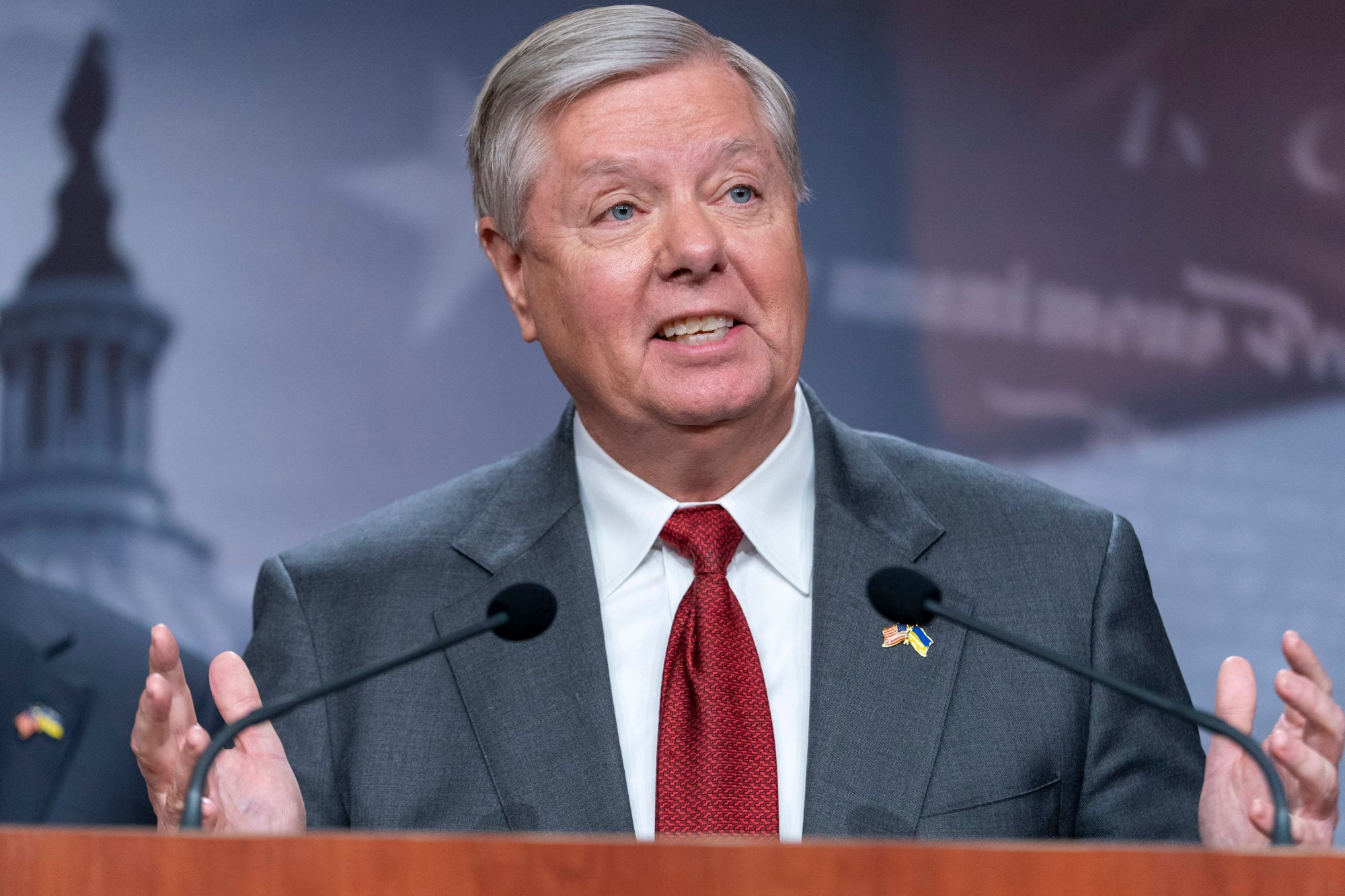 The late Republican Senator Lindsey Graham championed the legislation, which authorises US President Donald Trump to impose up to 100 per cent tariffs on the five largest importers of Russian oil and natural gas. Photo: AP The late Republican Senator Lindsey Graham championed the legislation, which authorises US President Donald Trump to impose up to 100 per cent tariffs on the five largest importers of Russian oil and natural gas. Photo: AP