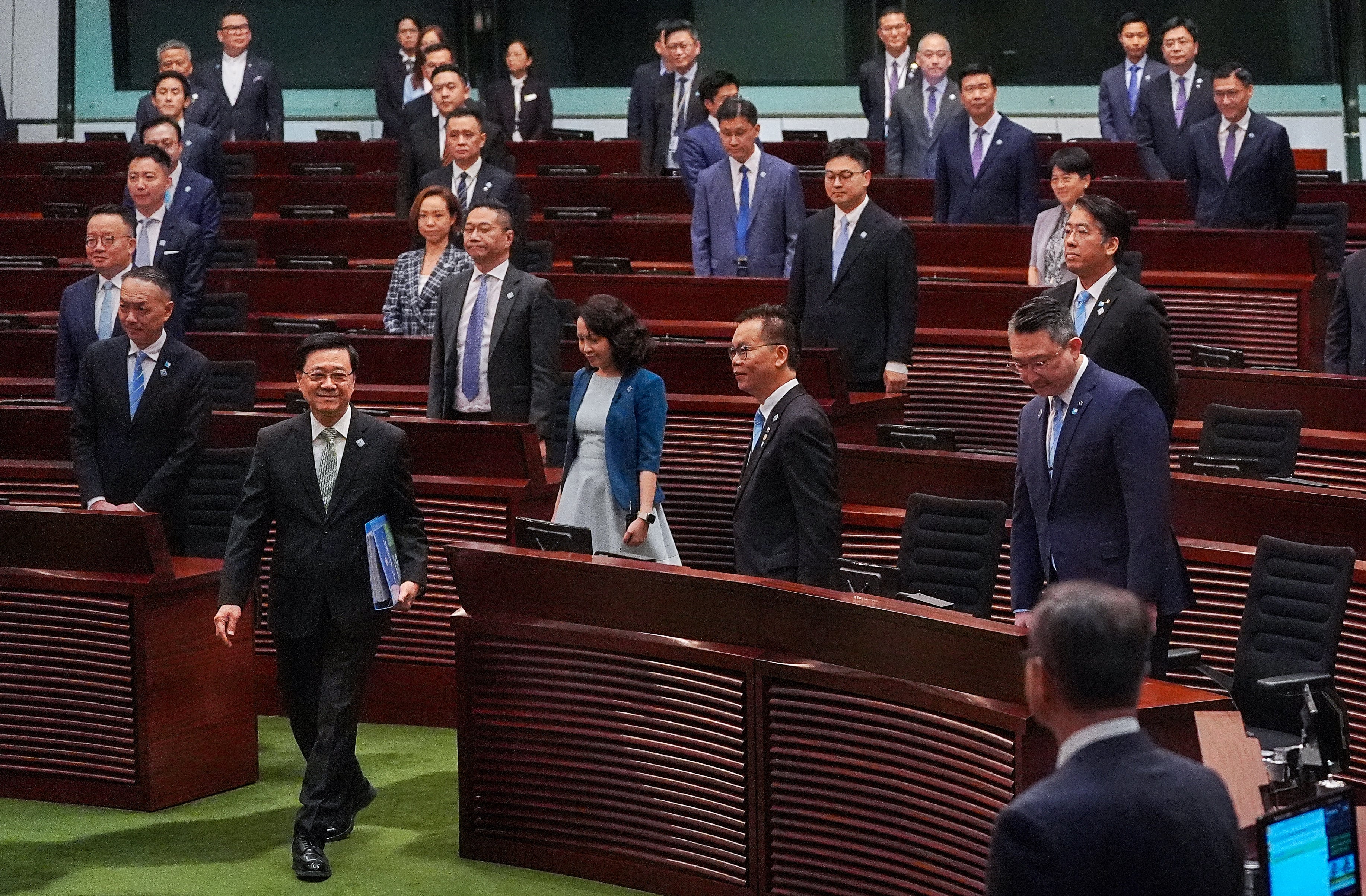 Chief Executive John Lee delivered Hong Kong's first five-year plan on Wednesday. Photo: Elson Li