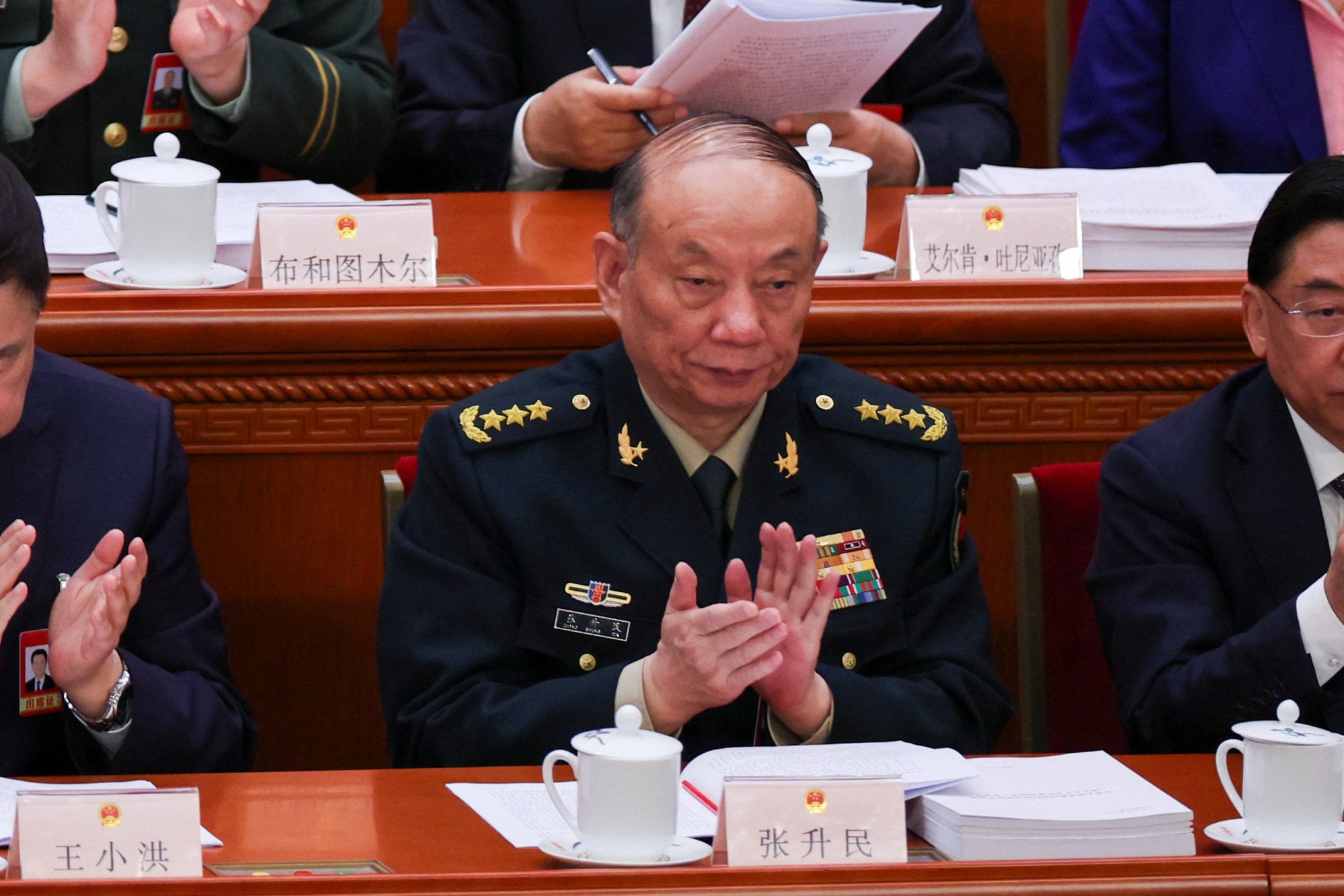 General Zhang Shengmin is now the only uniformed official in the Central Military Commission. Photo: Reuters General Zhang Shengmin is now the only uniformed official in the Central Military Commission. Photo: Reuters