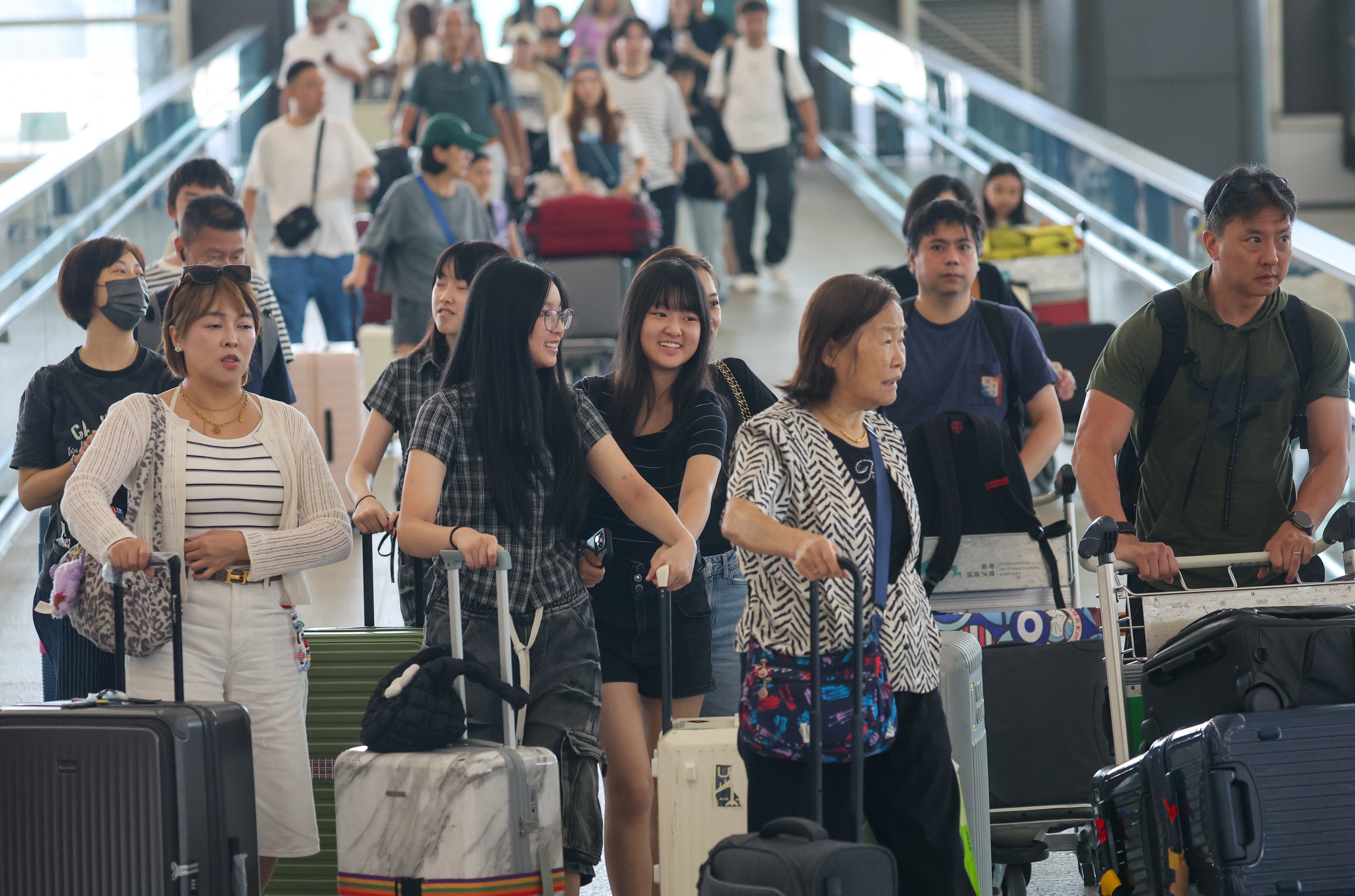 Hong Kong International Airport recorded 10.1 per cent passenger growth in the first eight months of the year. Photo: Edmond So