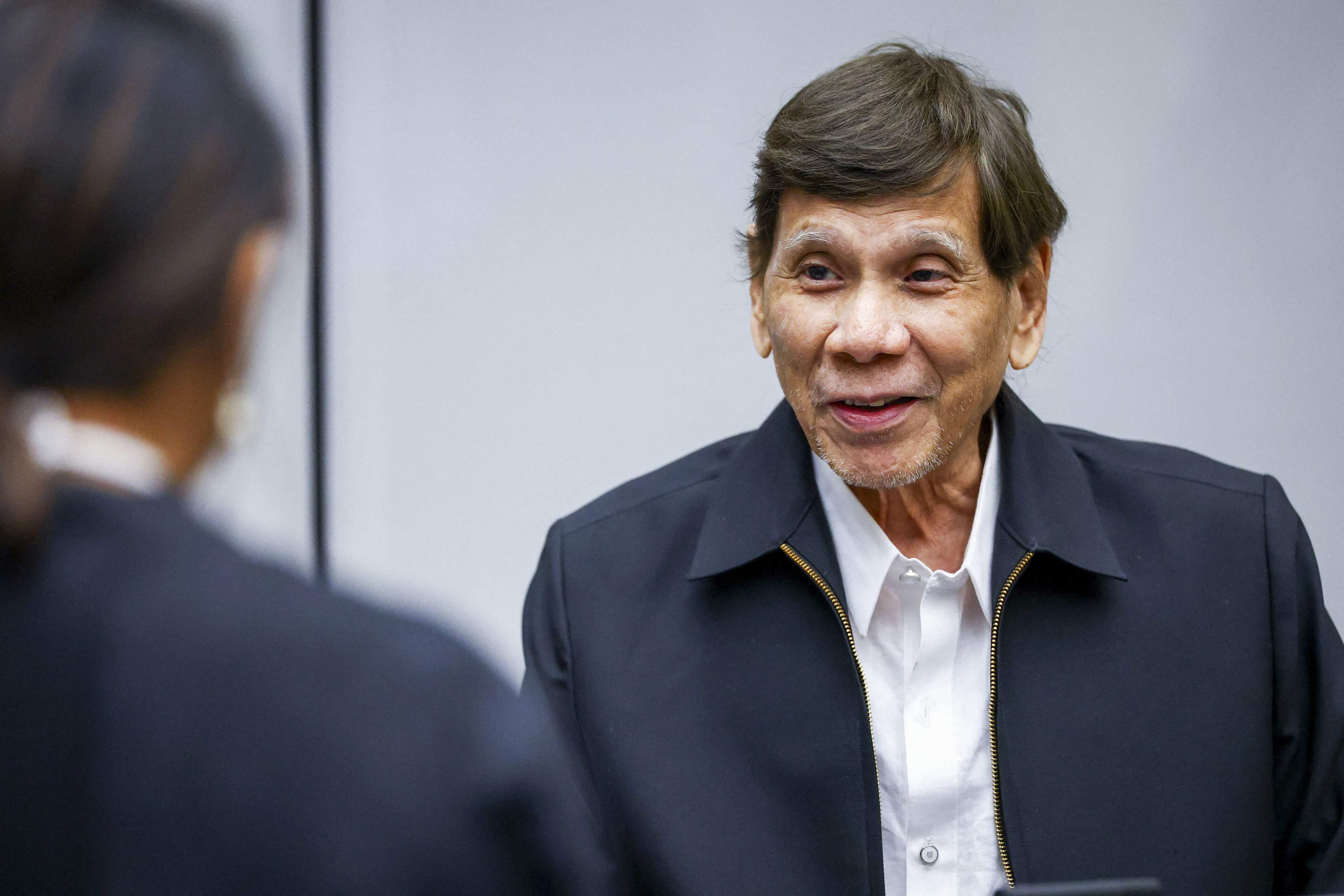 Rodrigo Duterte appears at the International Criminal Court in The Hague on Wednesday, during a preparatory session as he faces charges over his “war on drugs”, which killed thousands. Photo: AFP