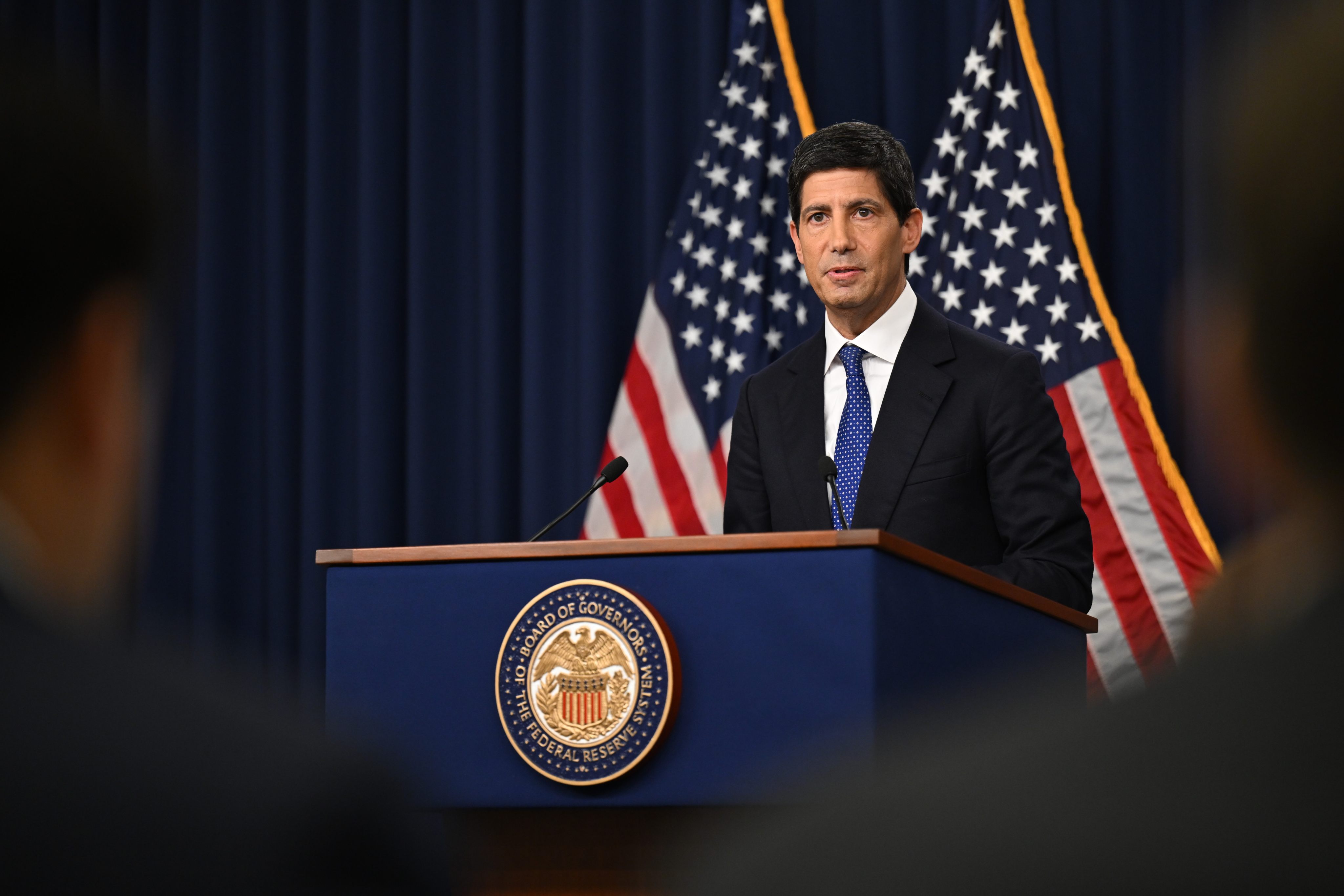 US Federal Reserve Chair Kevin Warsh attends a press conference in Washington, US, on Wednesday. Photo: Xinhua