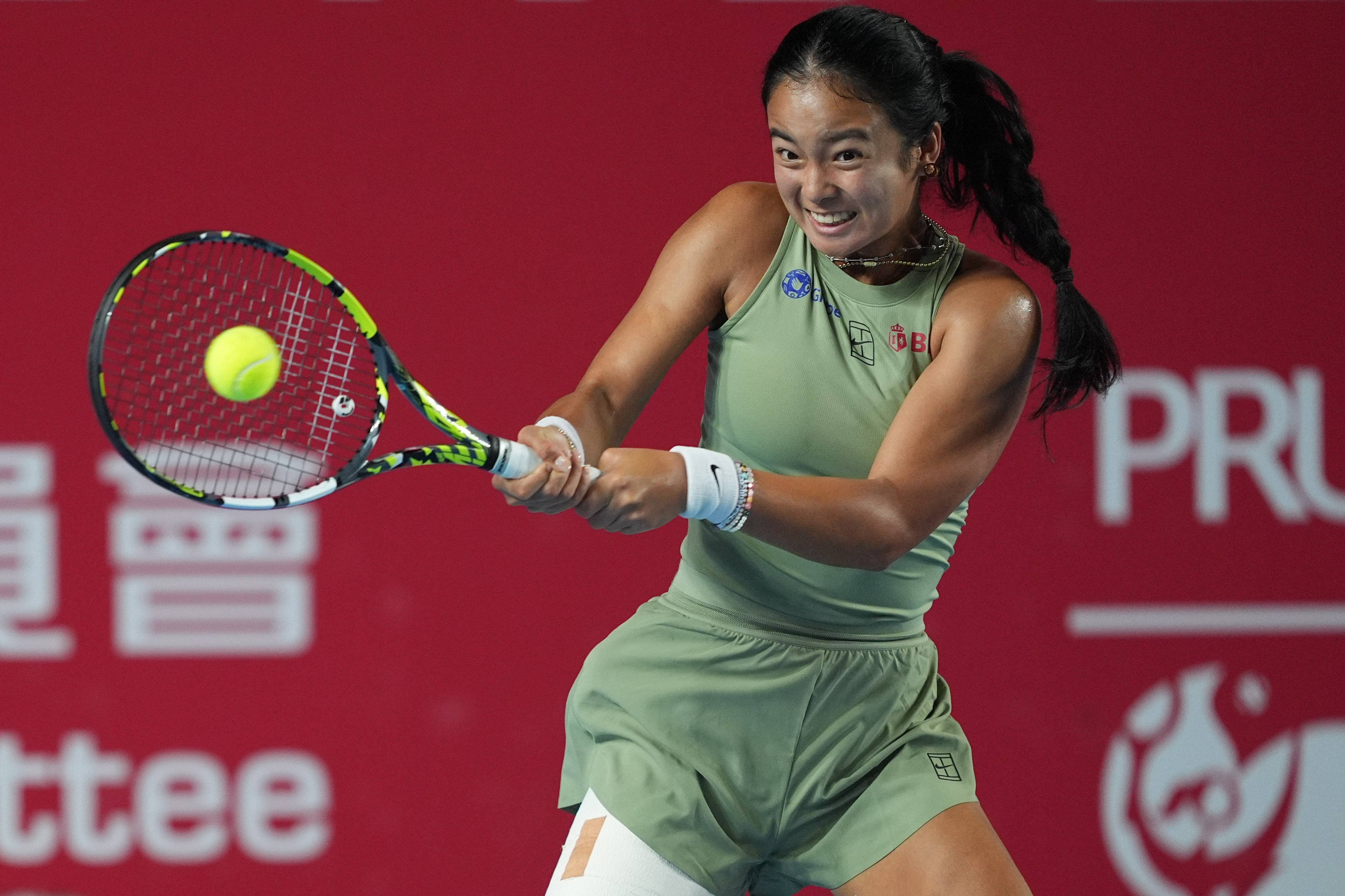 Alexandra Eala lost in the second round of last year's Hong Kong Open at Victoria Park, and hopes to be back this year. Photo: Eugene Lee