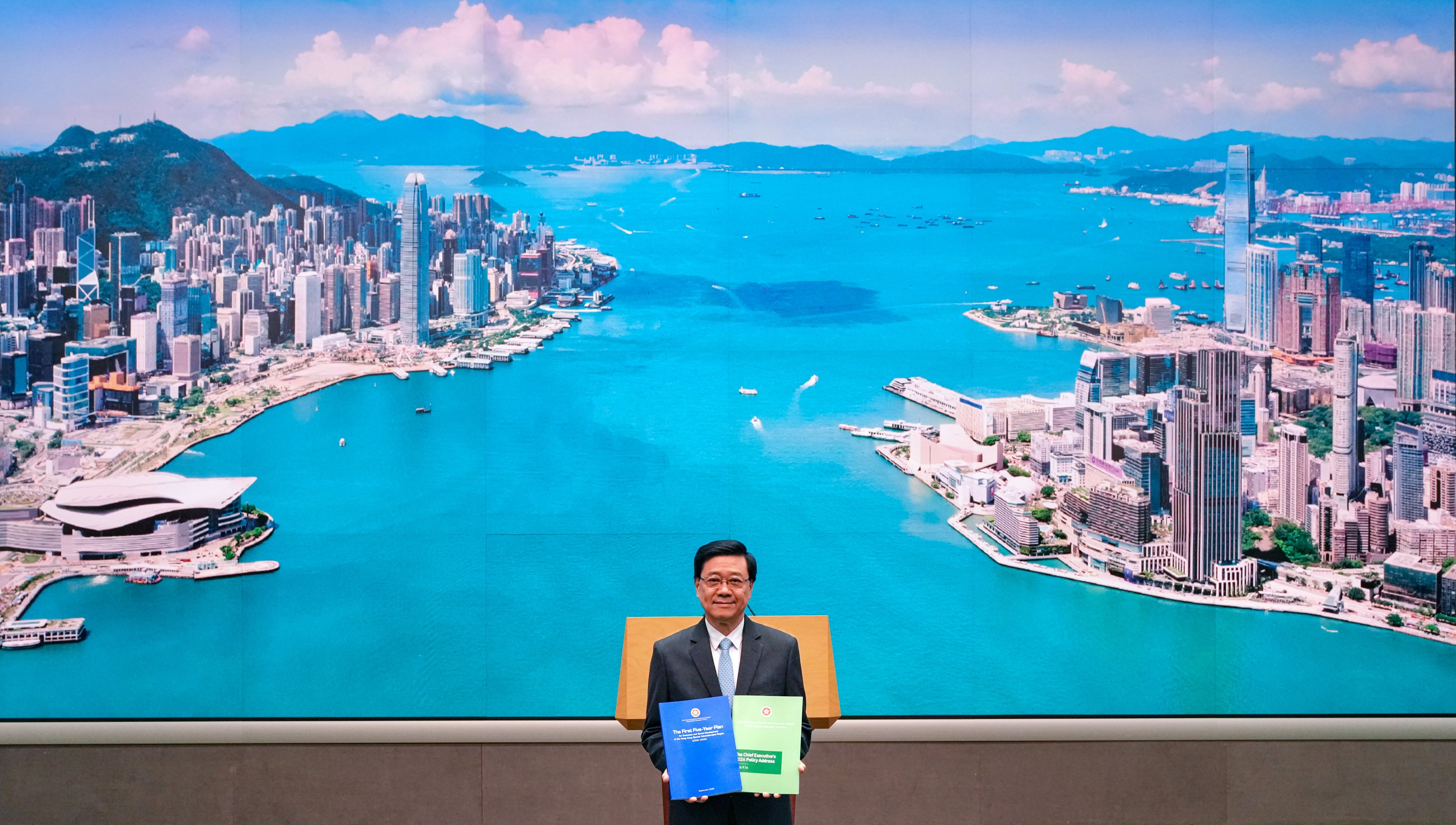 Chief Executive John Lee Ka-chiu has delivered Hong Kong’s first five-year plan alongside his annual policy address. Photo: Karma Lo