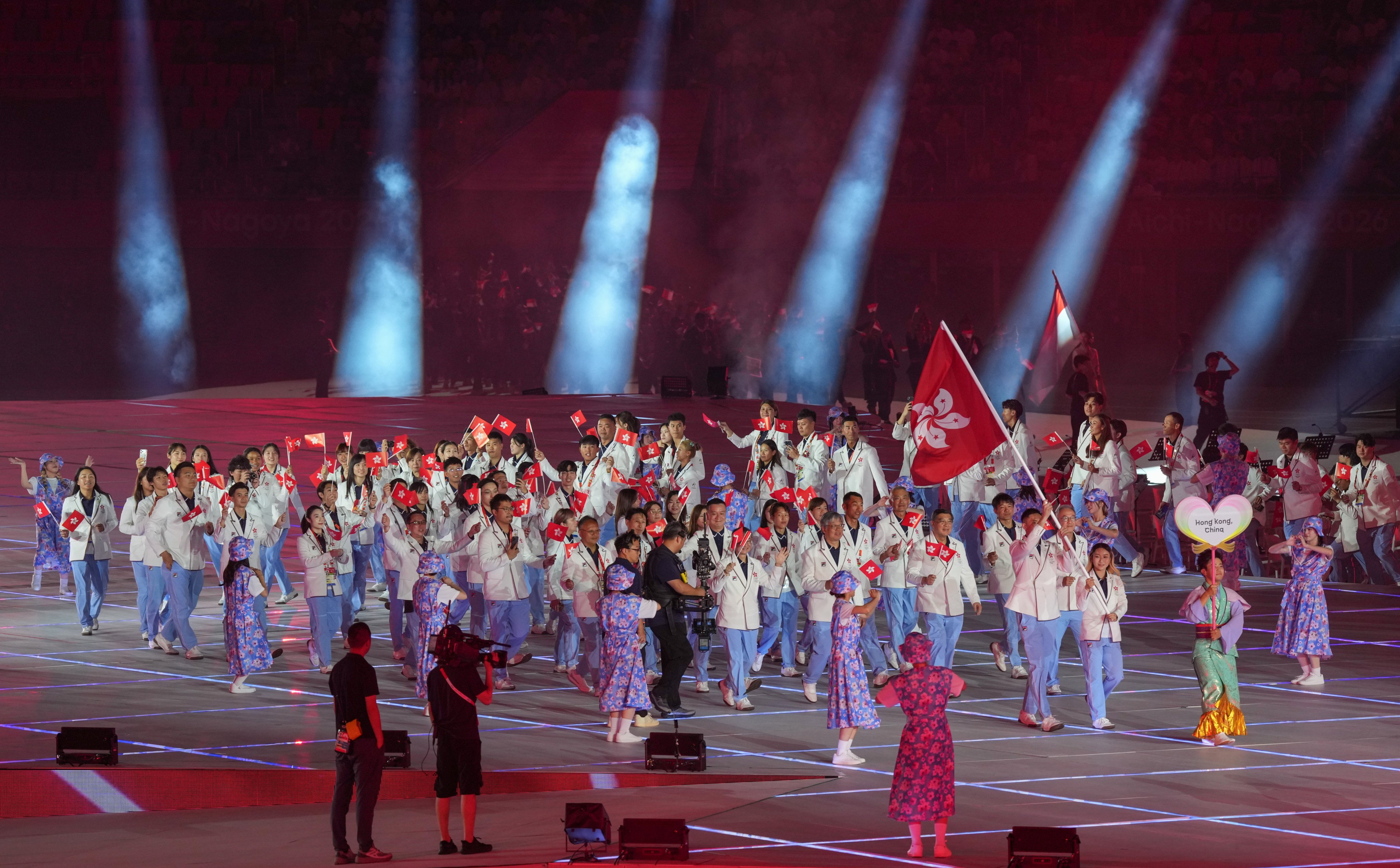 The opening ceremony turned attention to the athletes who will be competing over the next fortnight, including the delegation from Hong Kong. Photo: Robert Ng
