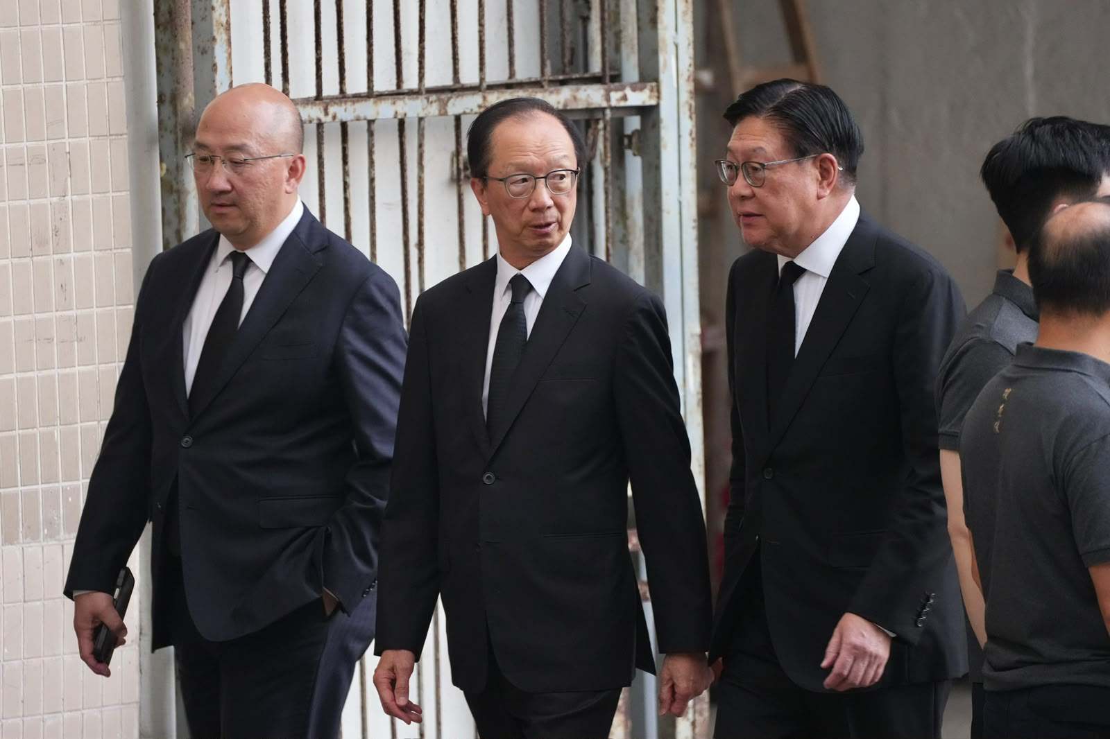(From left) Former secretary for constitutional and mainland affairs Raymond Tam, former financial secretary Antony Leung and HKTDC chairman Frederick Ma. Photo: Karma Lo