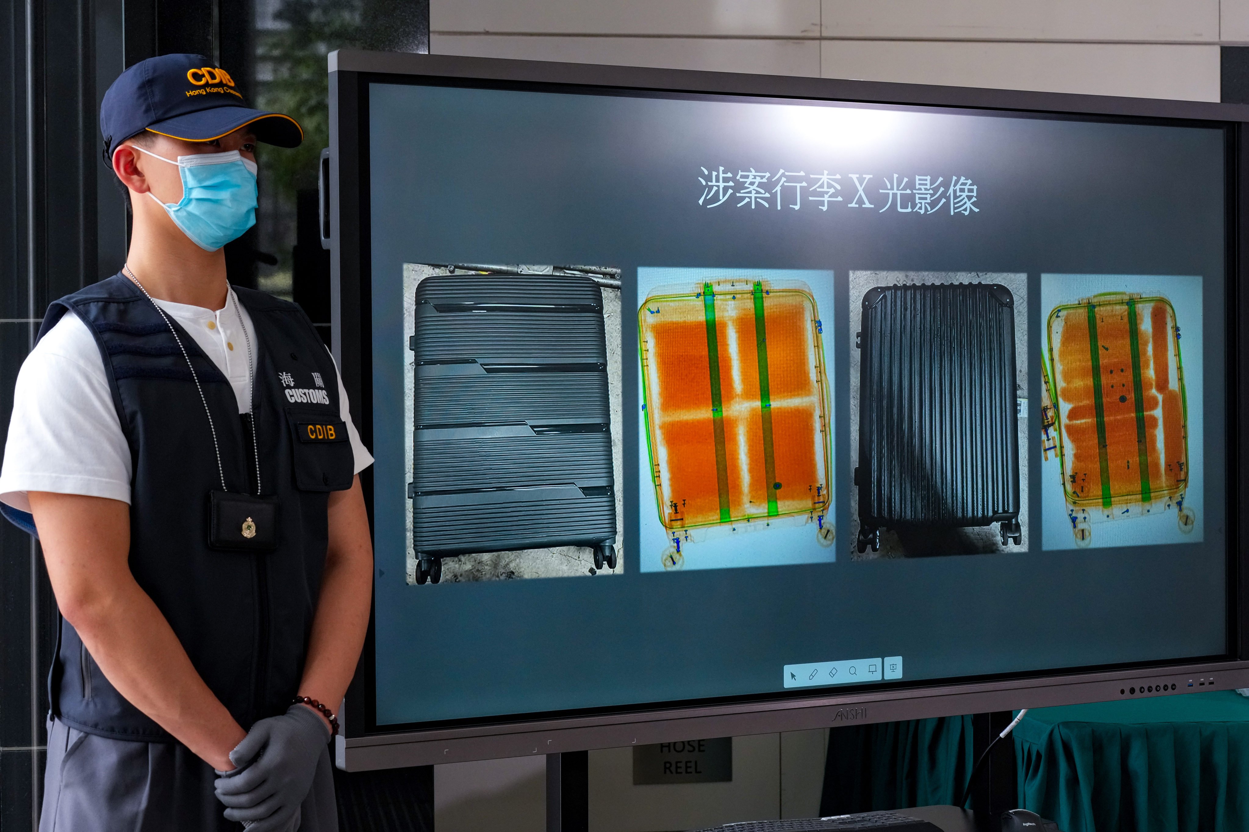 Customs holds a press briefing about a recent month-long operation that resulted in the seizure of drugs with an estimated market value of HK$56 million. Photo: Jelly Tse