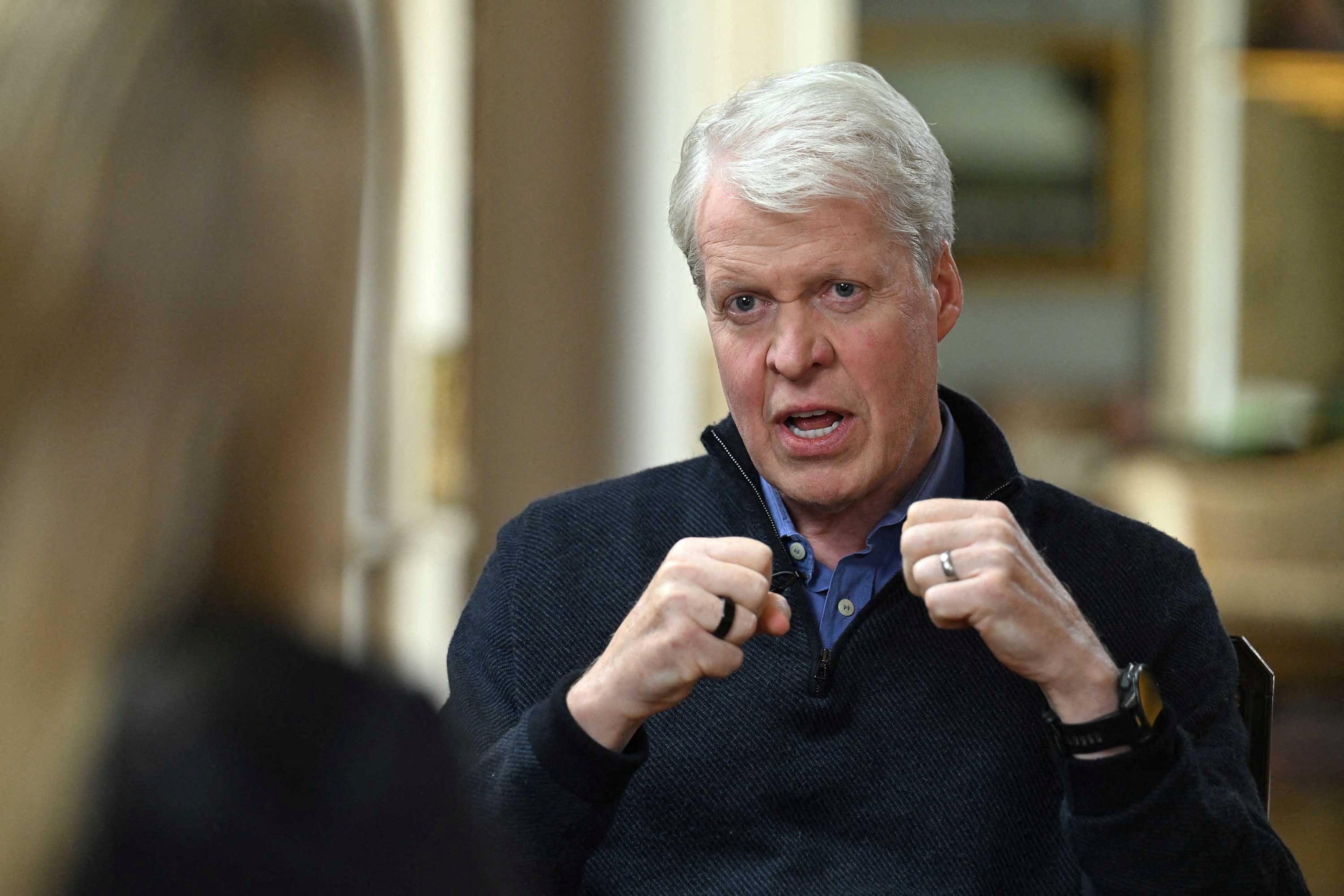 Charles Spencer, the brother of Britain’s late Princess Diana, at the Althorp Estate, the Midlands, Britain, during an interview with the BBC on Saturday. Photo: Reuters