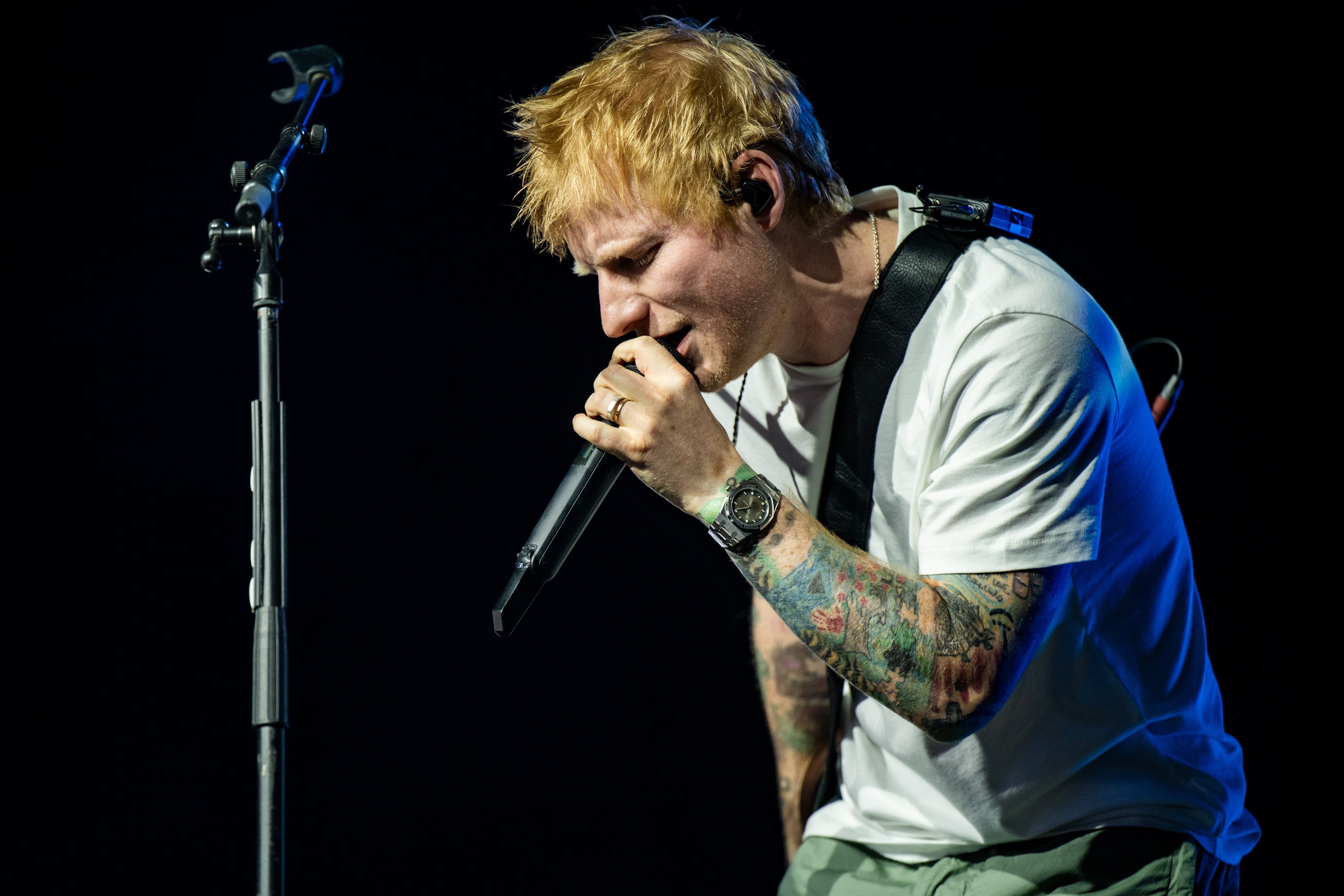 Ed Sheeran performs during the 2025 Coachella Valley Music And Arts Festival in California. Photo: Getty Images for Coachella