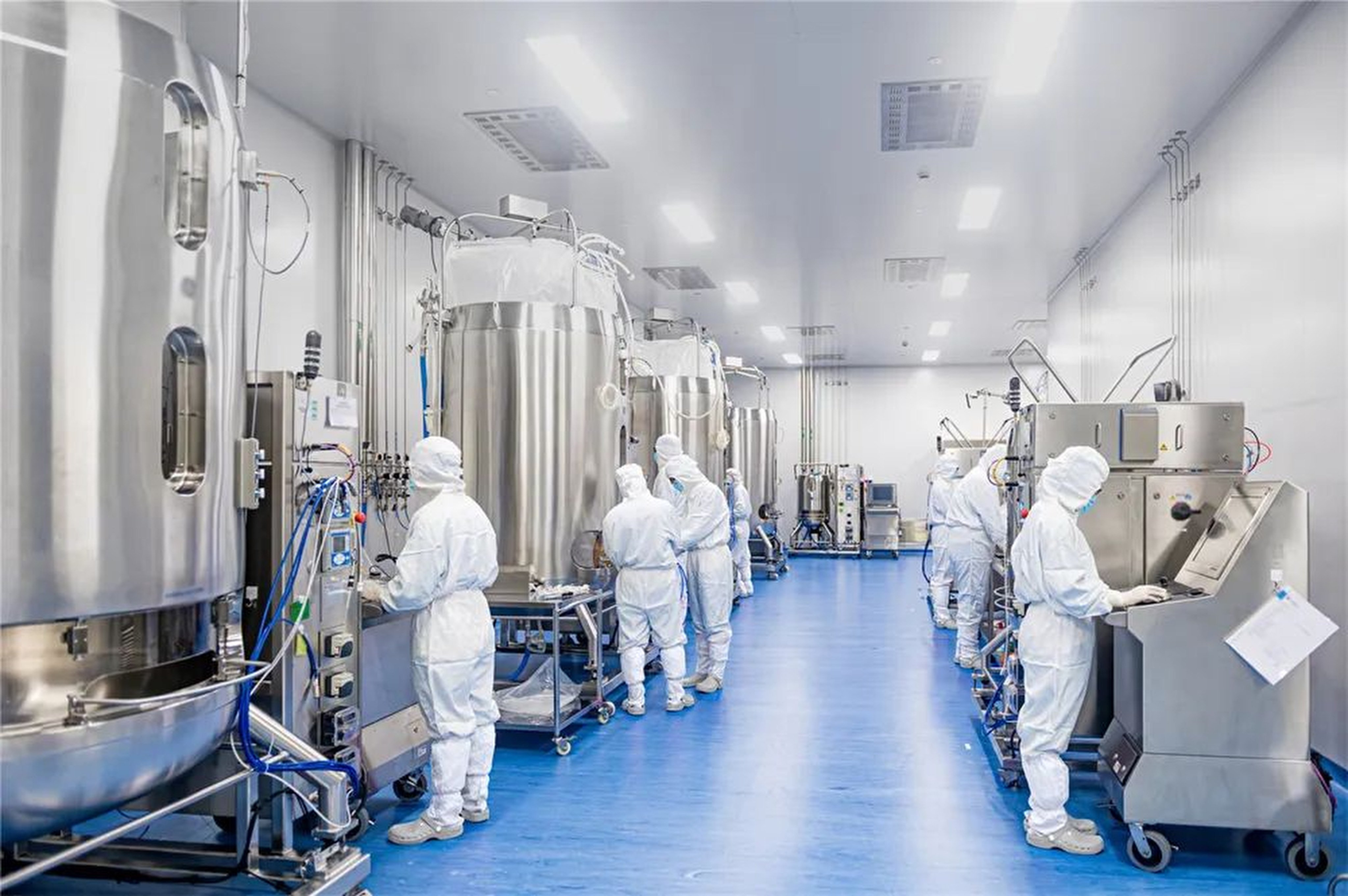 Employees work at a Fosun Pharmaceuticals facility in Shanghai. Photo: Handout