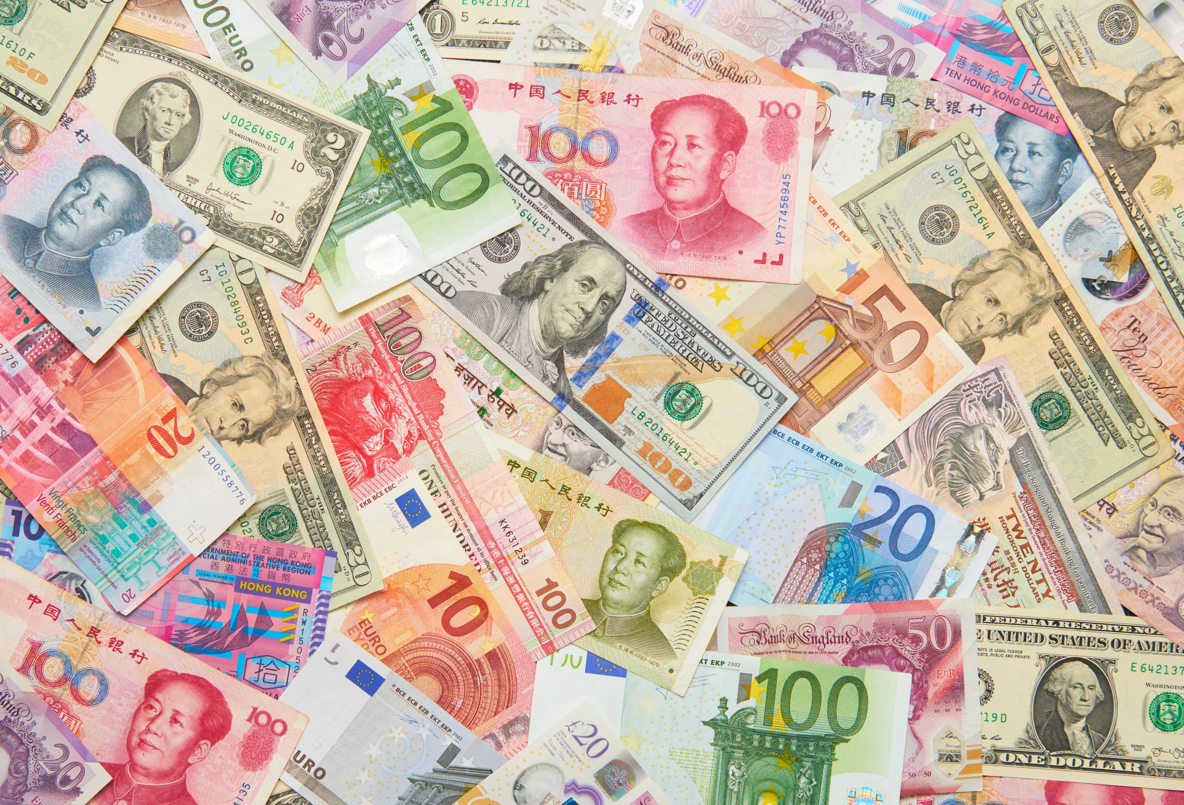 Banknotes from around the world. Photo: Getty Images