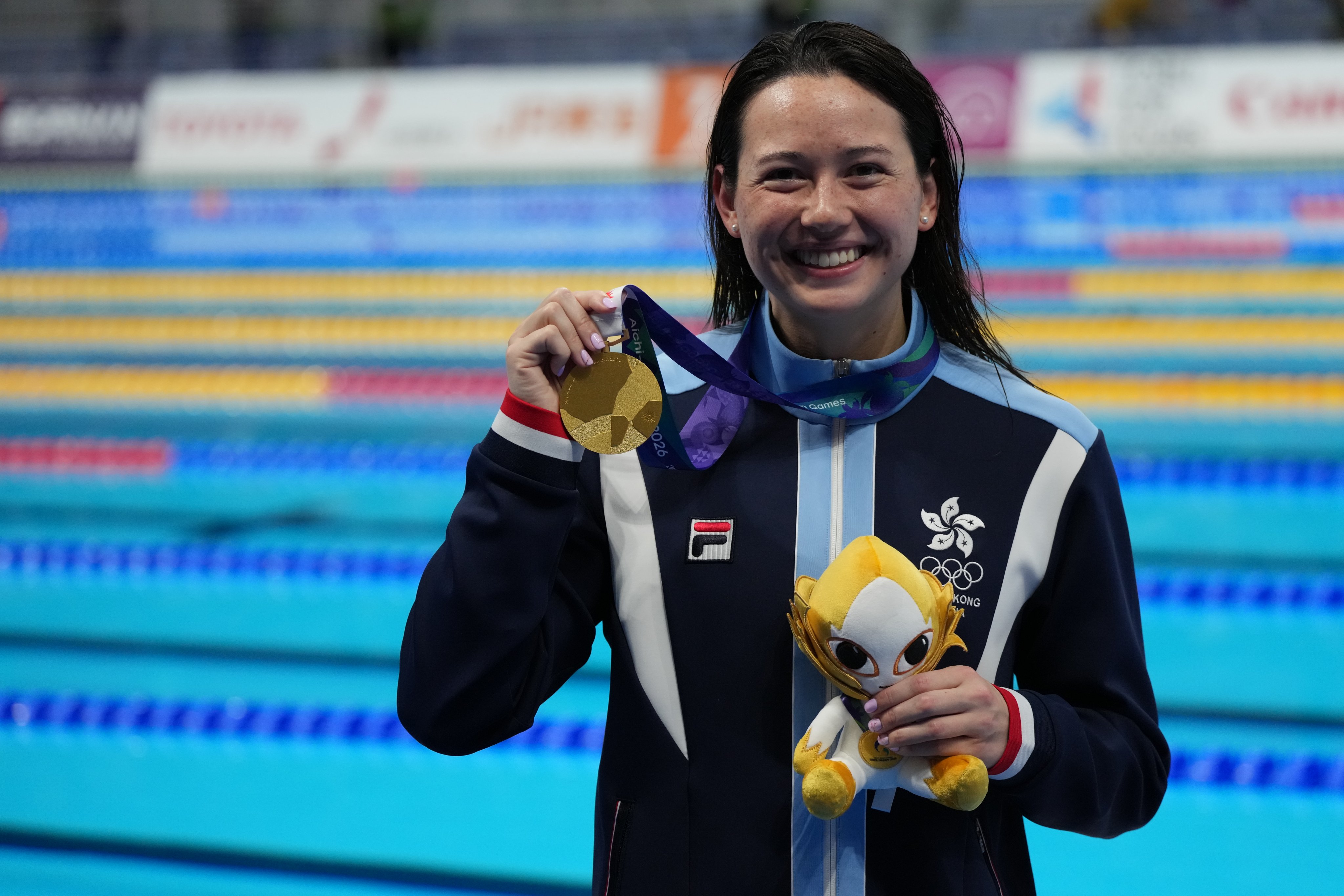 Siobhan Haughey defended her women’s 200m freestyle title with a crushing victory at the Asian Games. Photo: Robert Ng