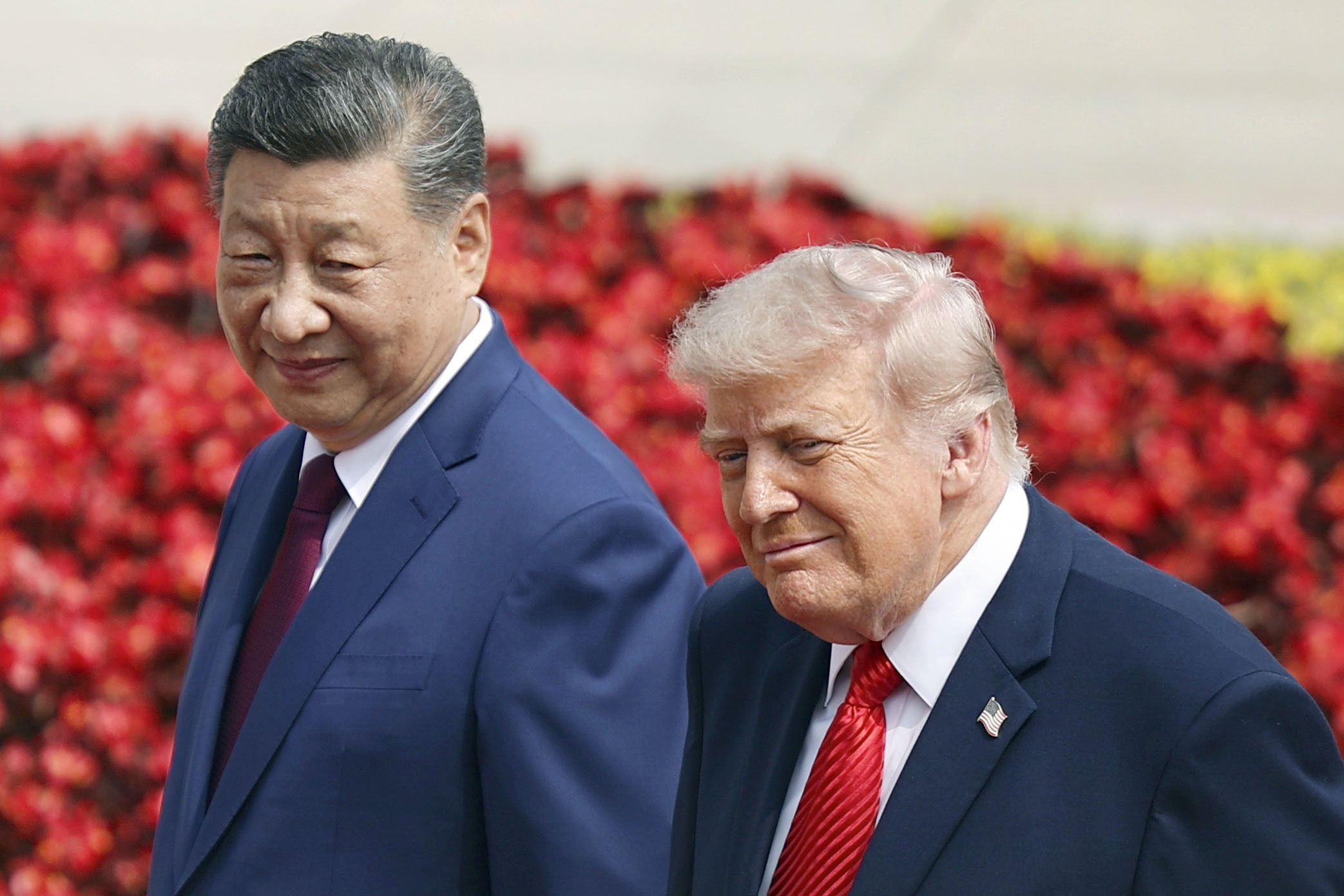 President Xi Jinping and US President Donald Trump in Beijing on May 14. Photo: Kyodo